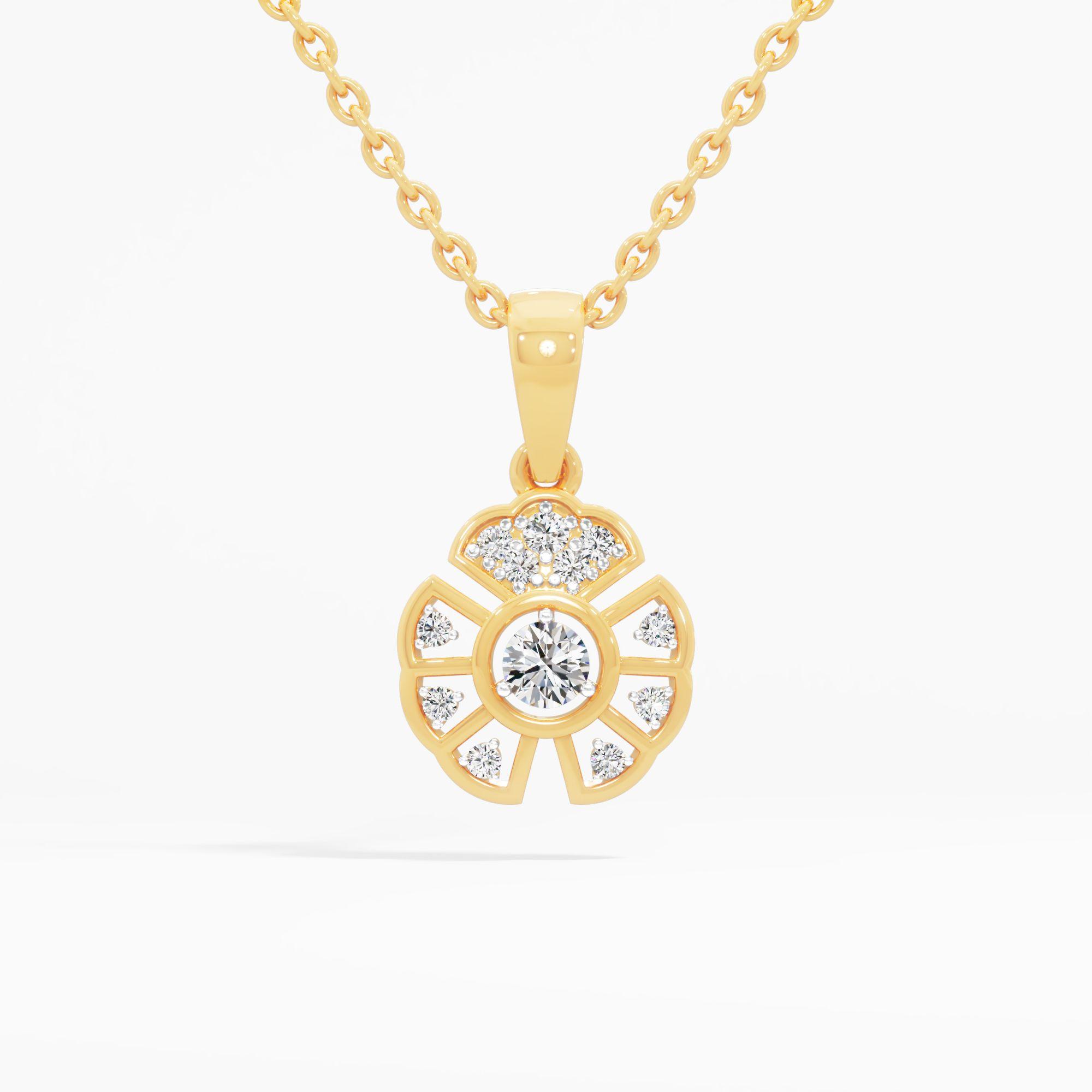 Bloom Motif Solitaire Pendant
