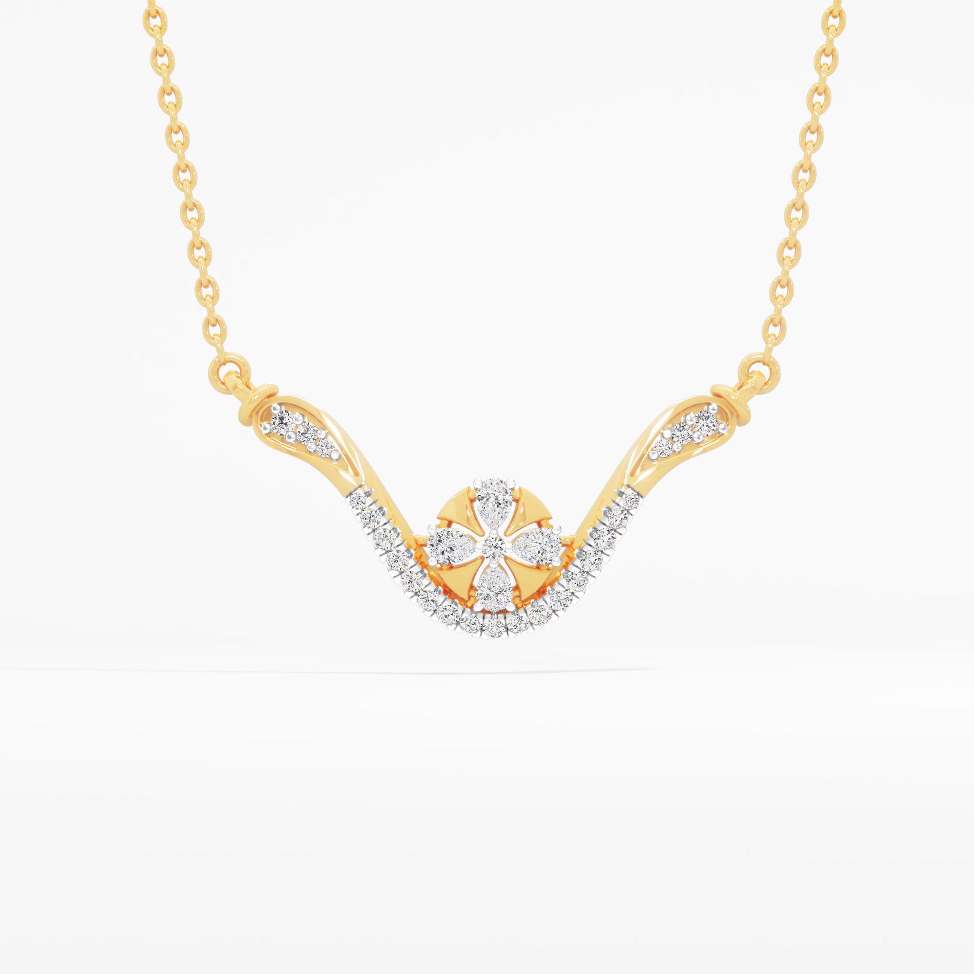 Dazzling Diamond Floral Cluster Pendant