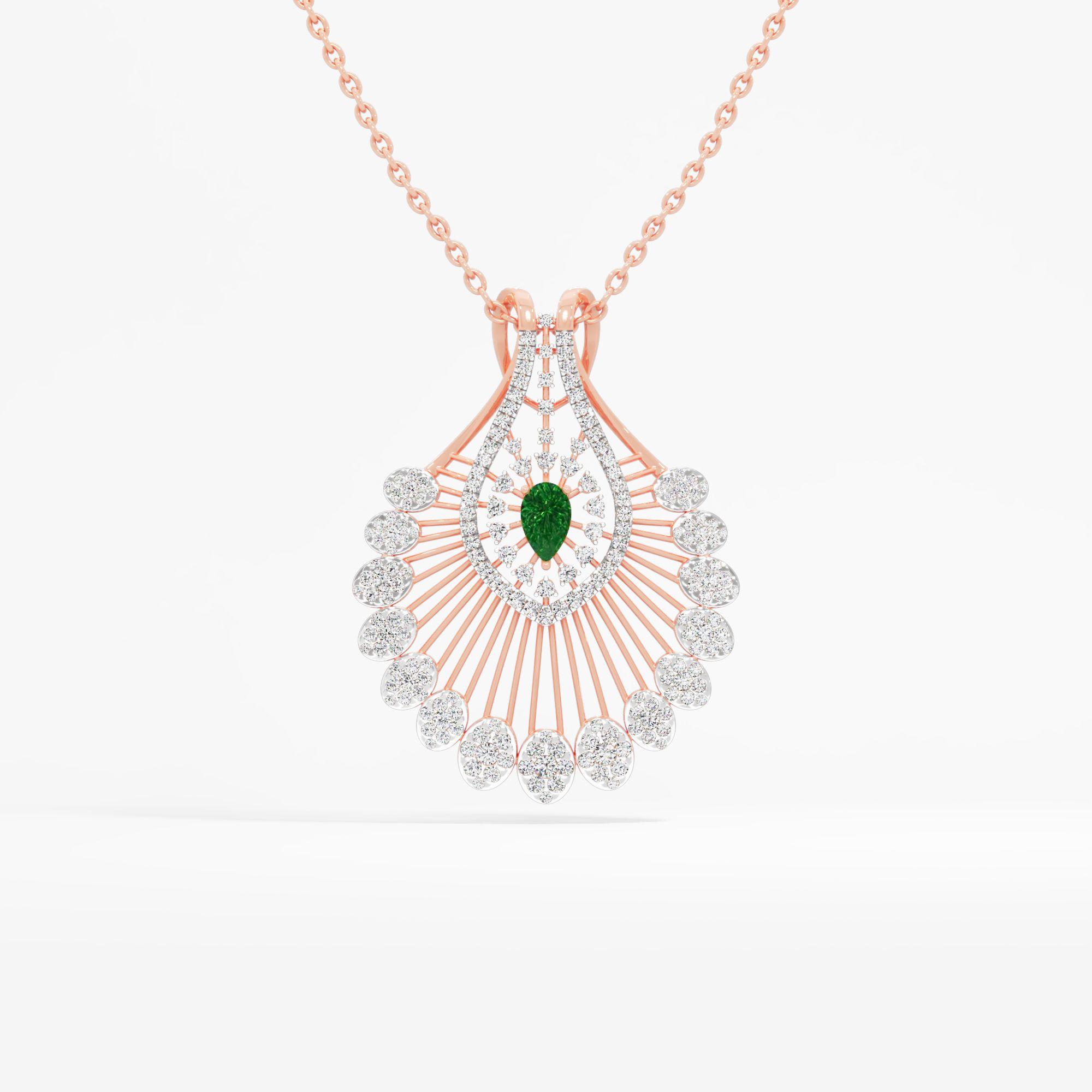 Emerald Dreamscape Diamond Pendant