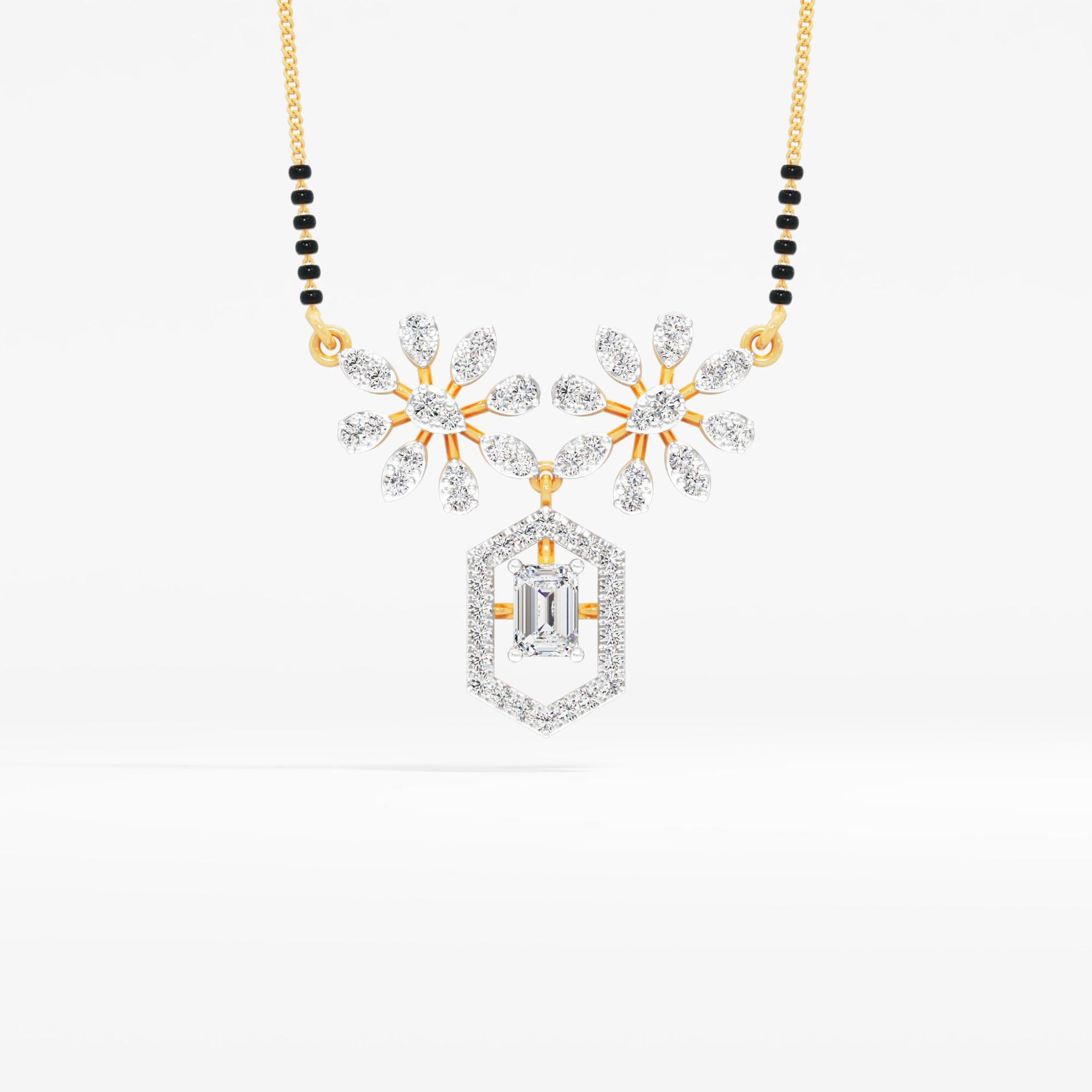 Floral Hexa Drop Mangalsutra