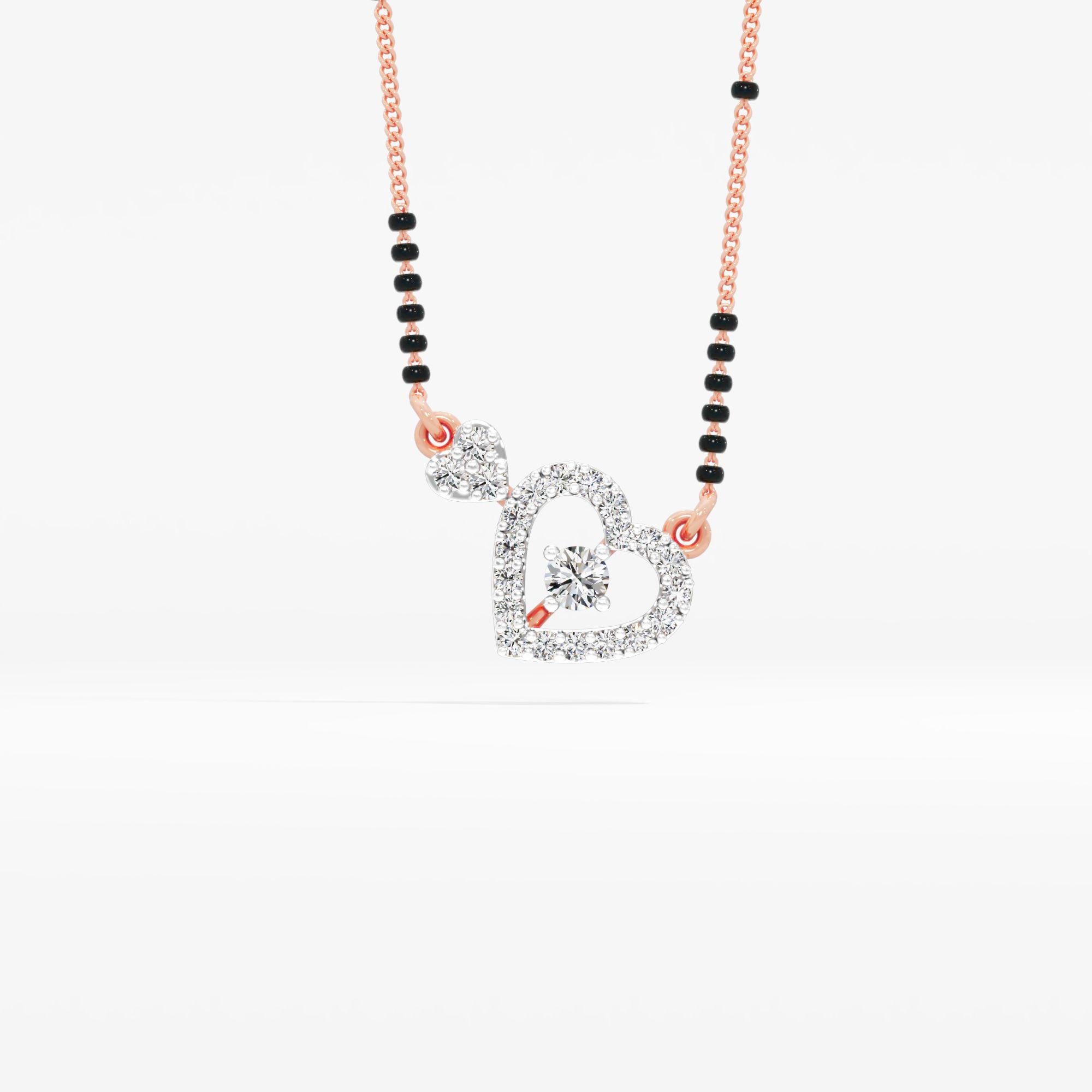 Twin Hearts Mangalsutra Pendant