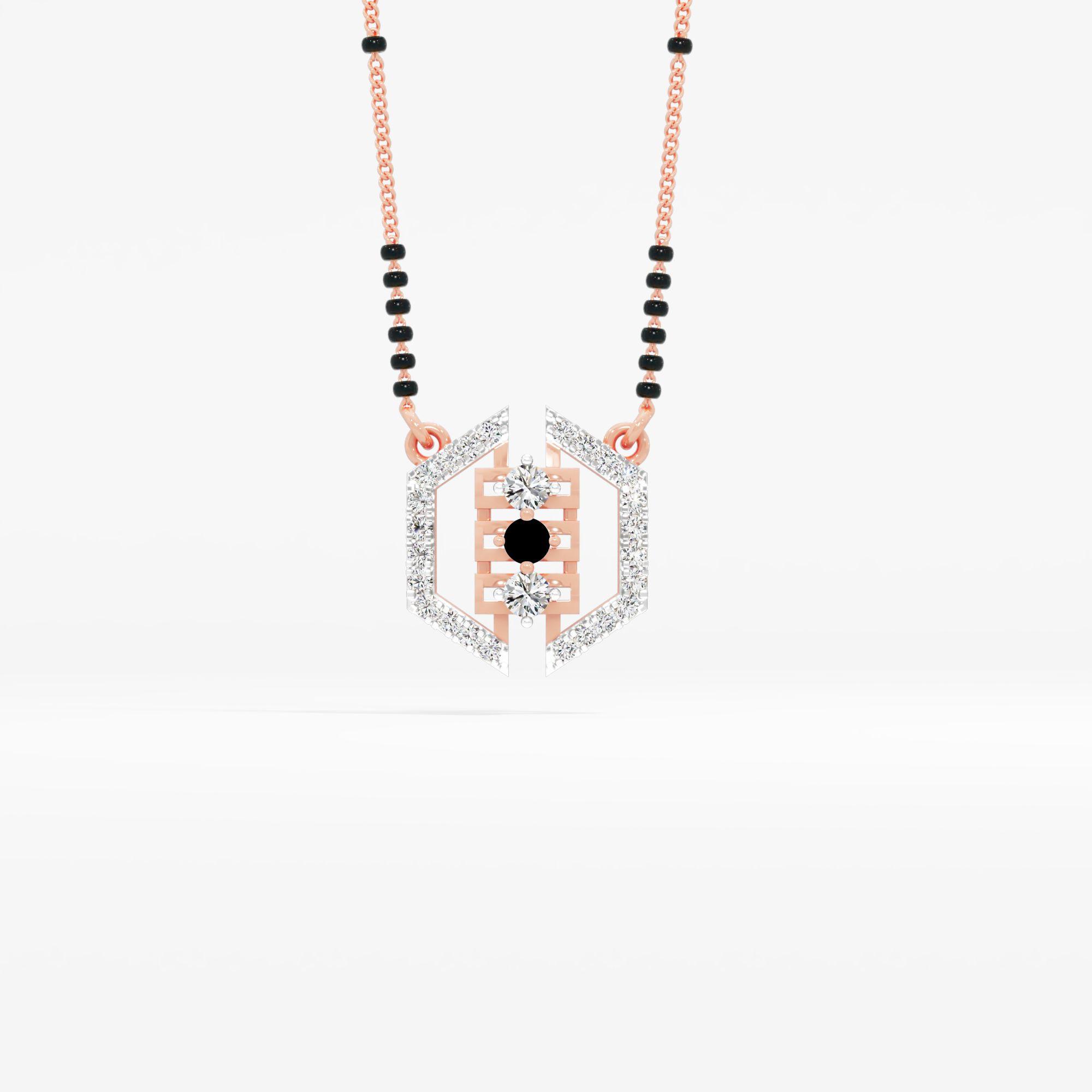 Split Hex Mangalsutra Pendant