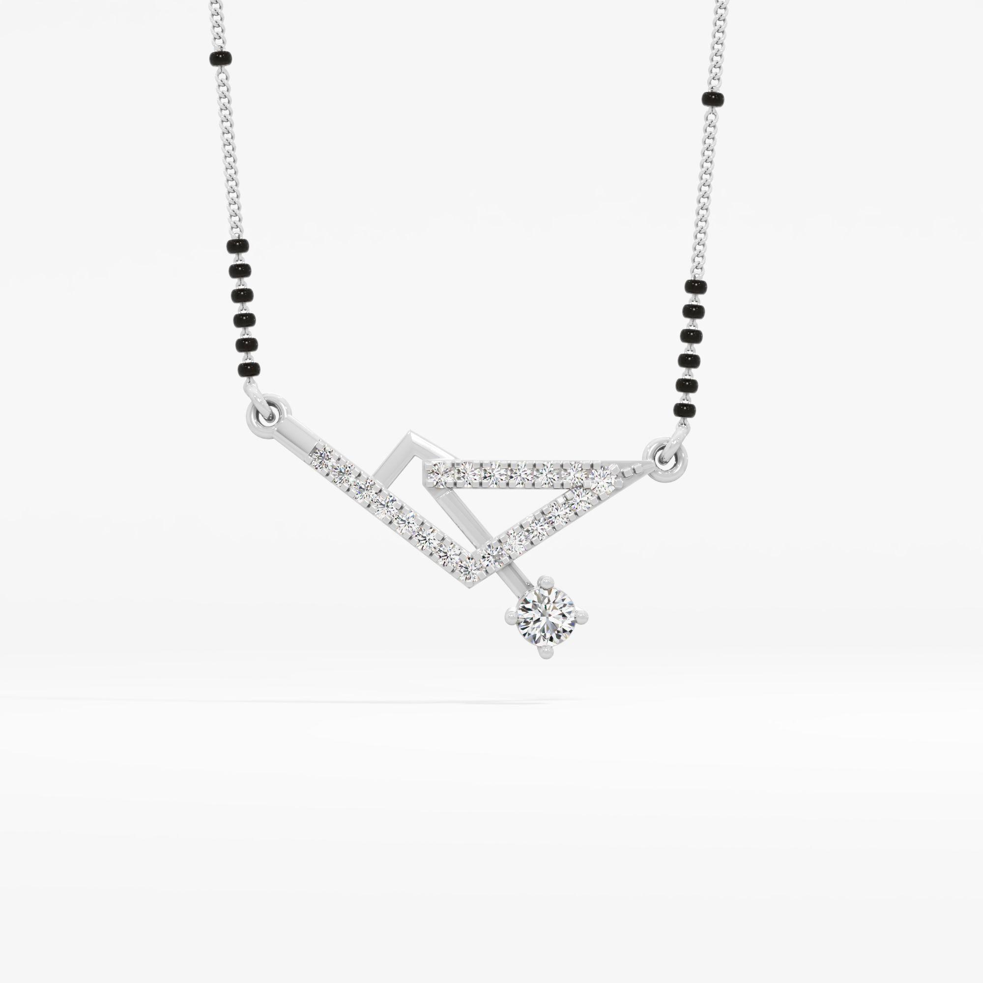 Asymmetric V Charm Mangalsutra