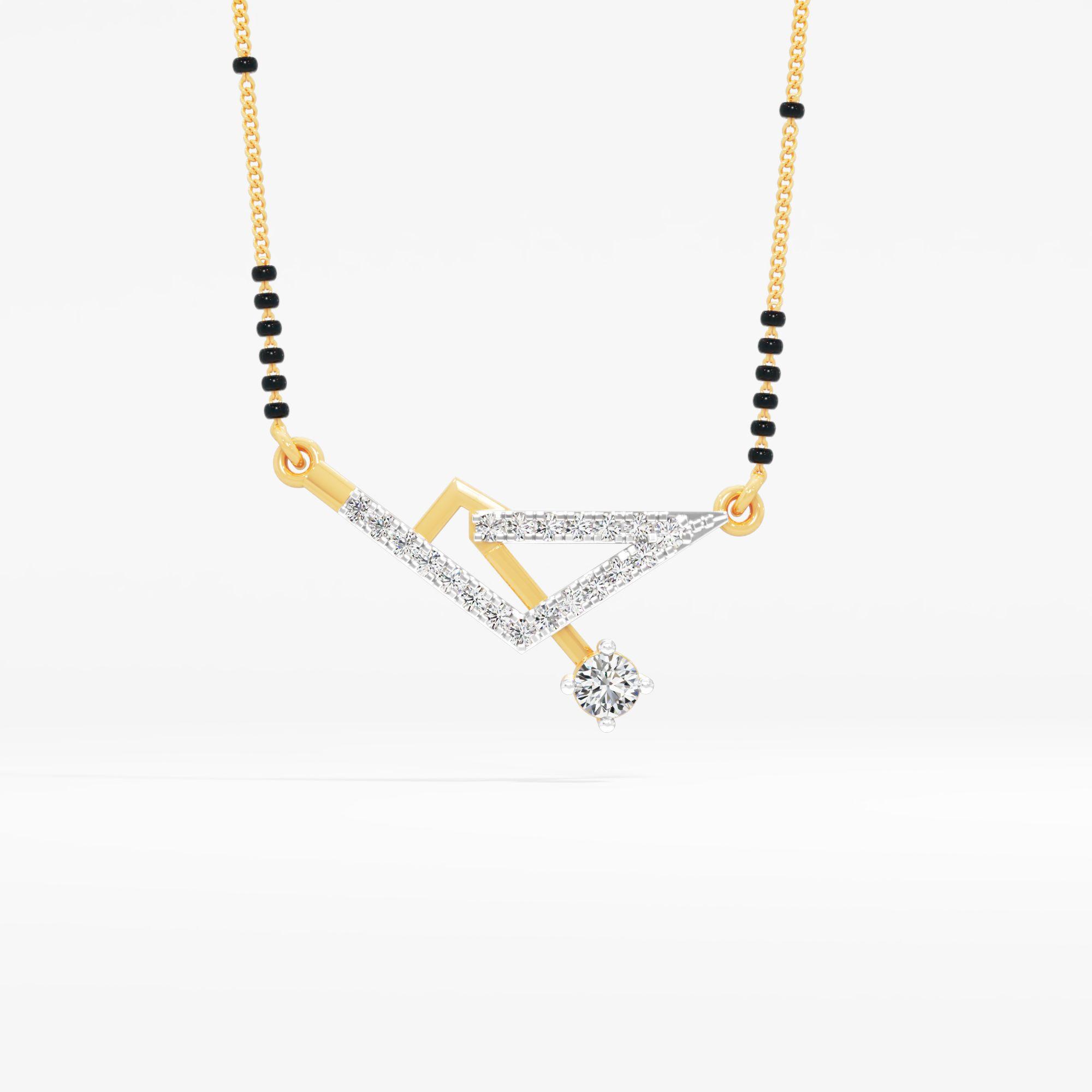 Asymmetric V Charm Mangalsutra