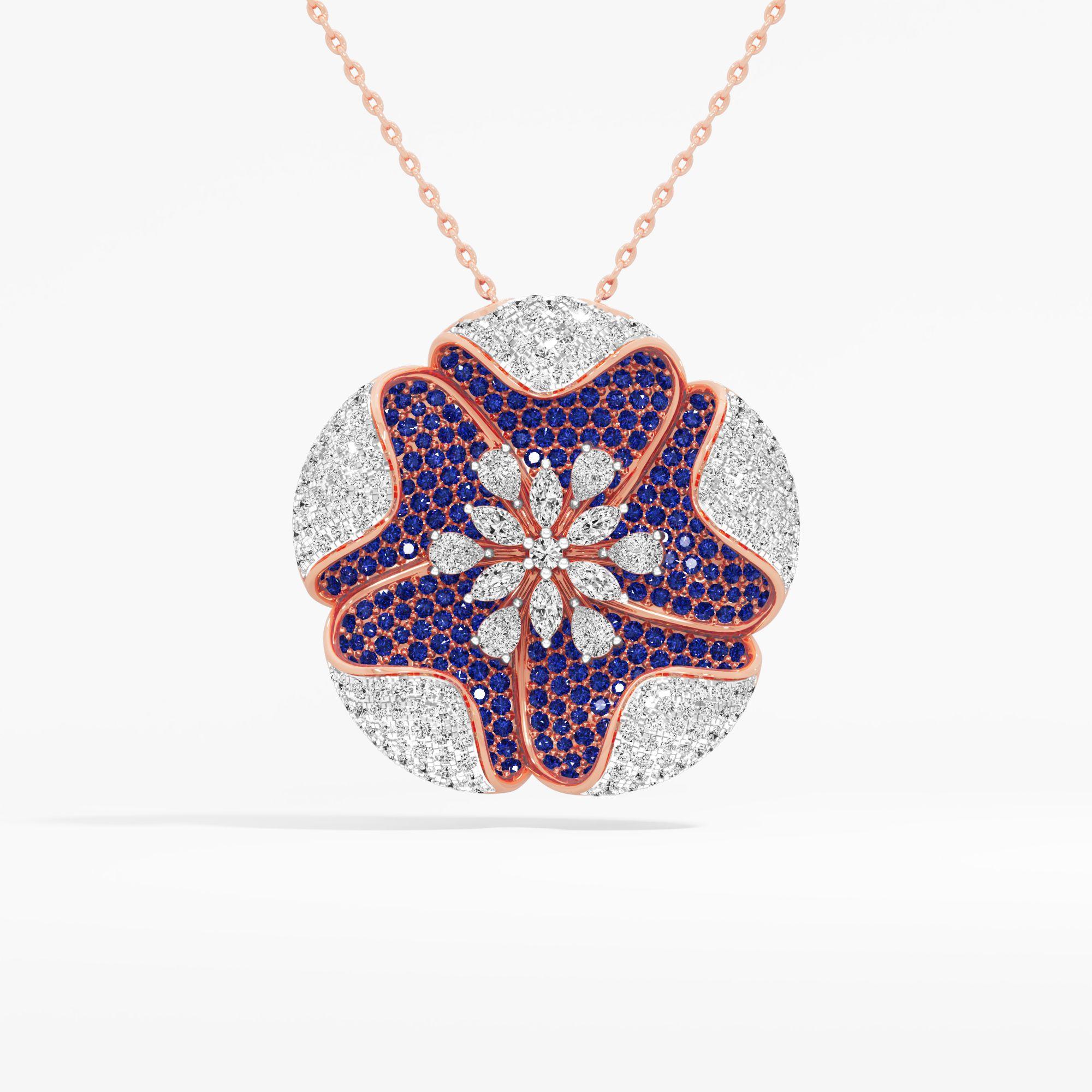 Celestial Star Bloom Diamond Pendant