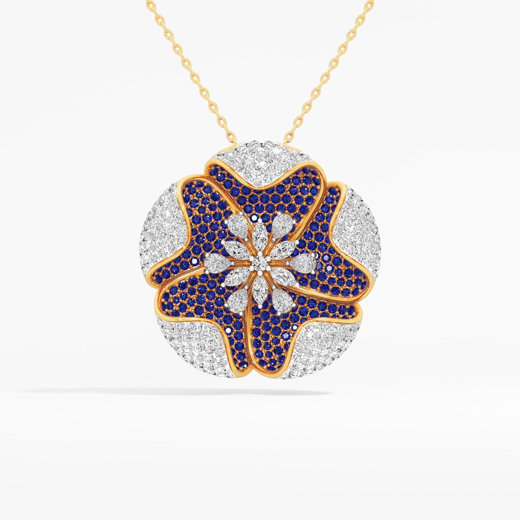 Celestial Star Bloom Diamond Pendant