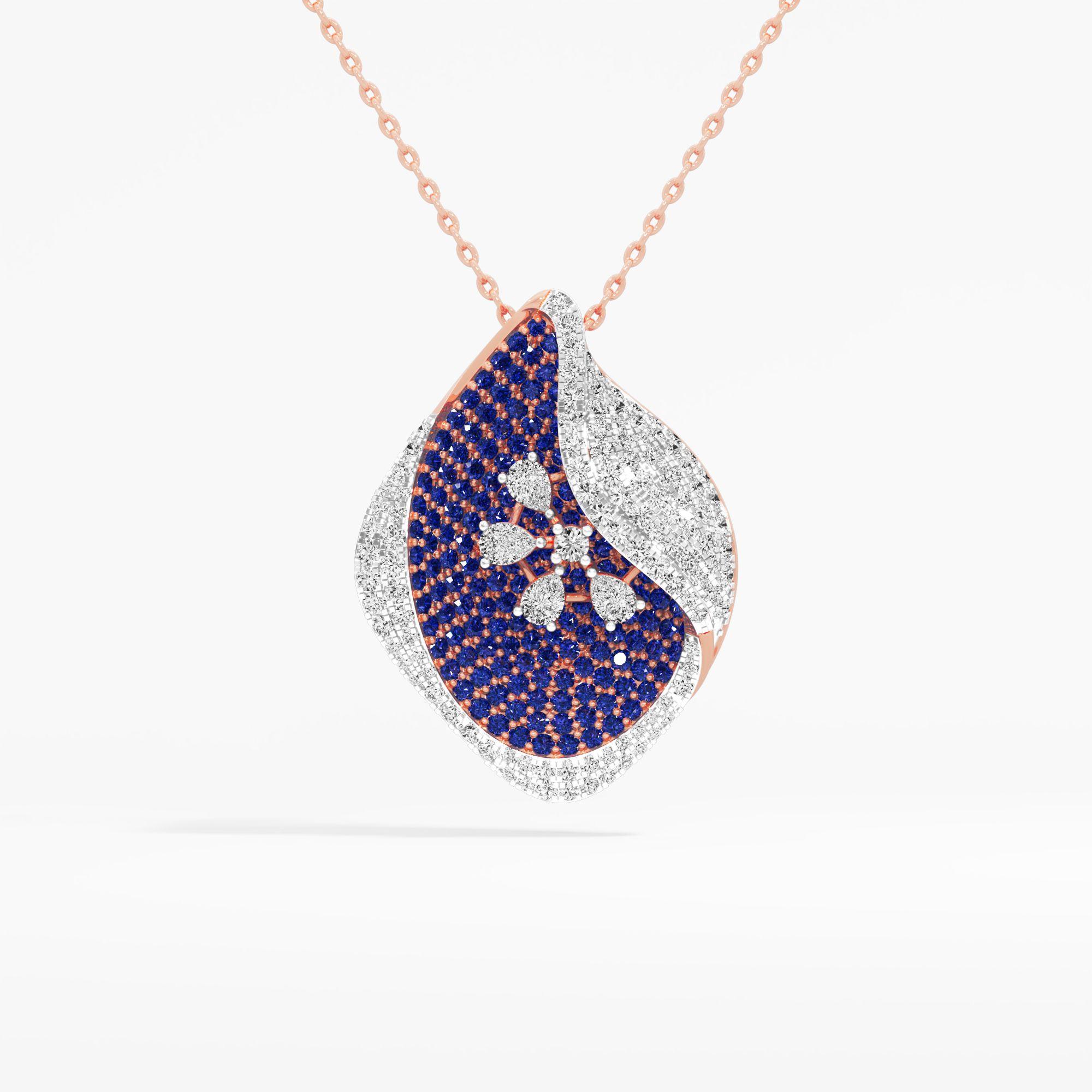 Duality Drop Diamond Pendant