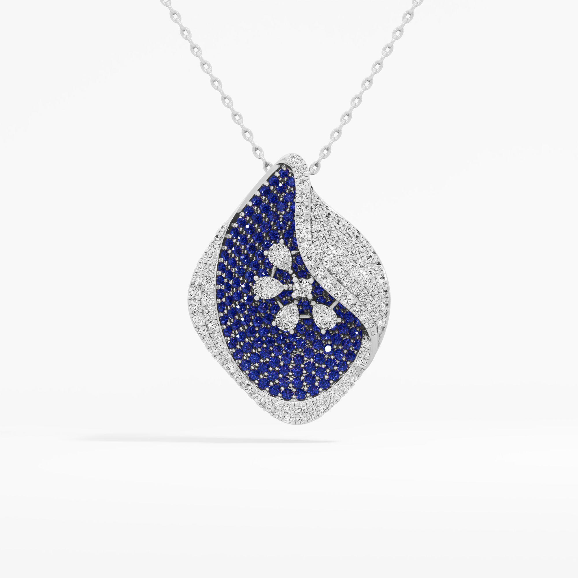 Duality Drop Diamond Pendant