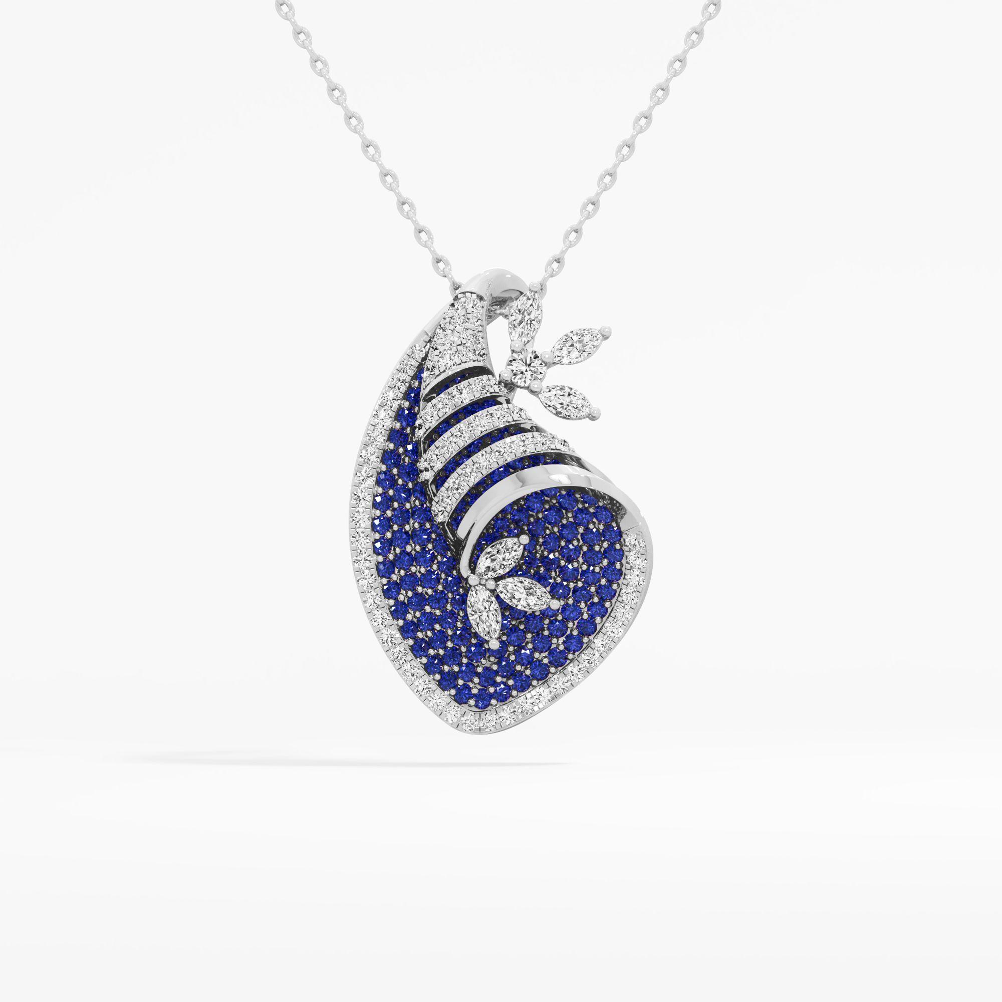 Moonrise Paisley Diamond Pendant