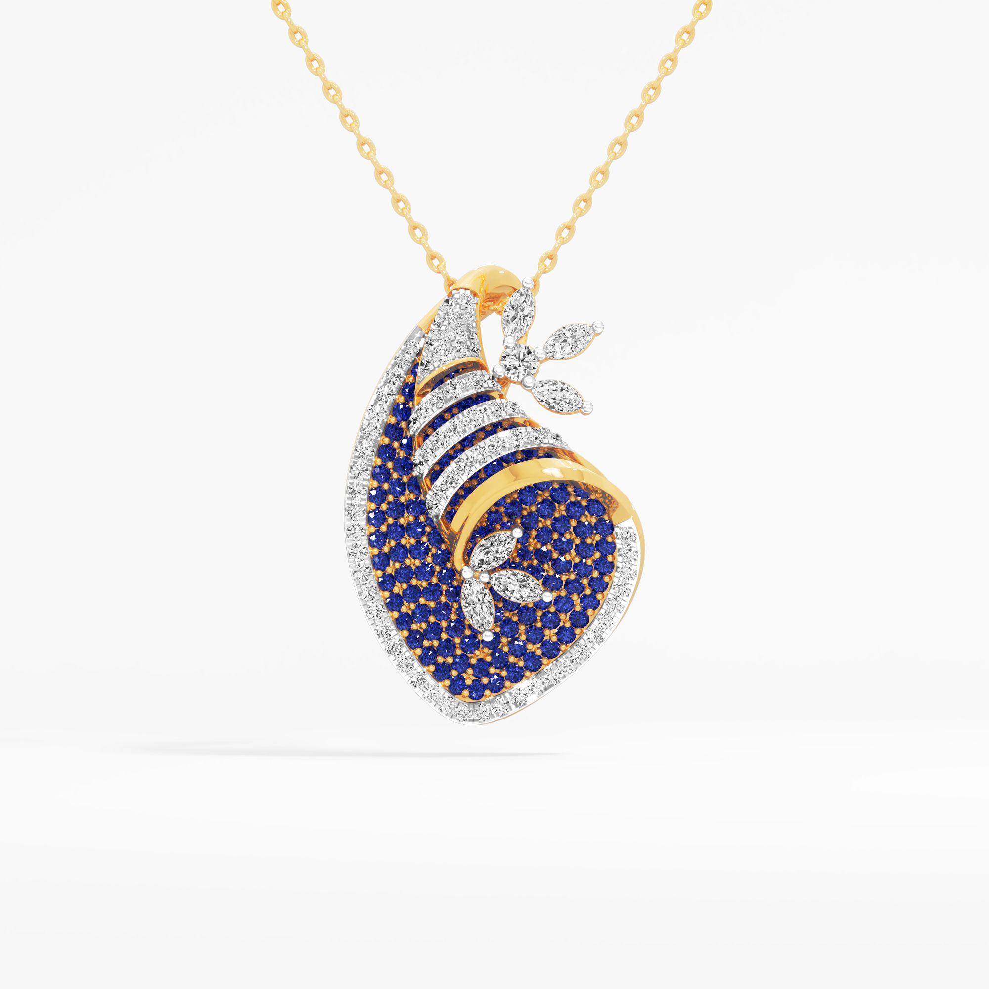 Moonrise Paisley Diamond Pendant