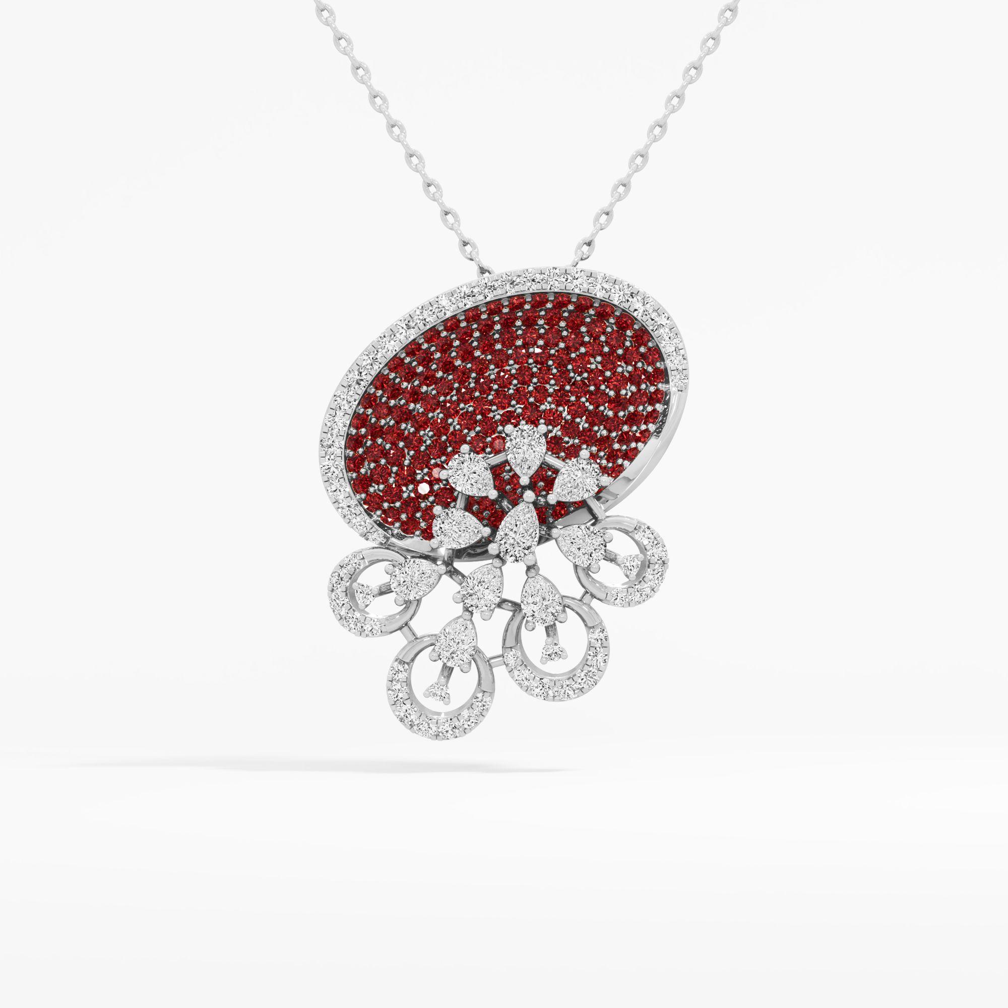 Fuchsia Dazzle Diamond Pendant