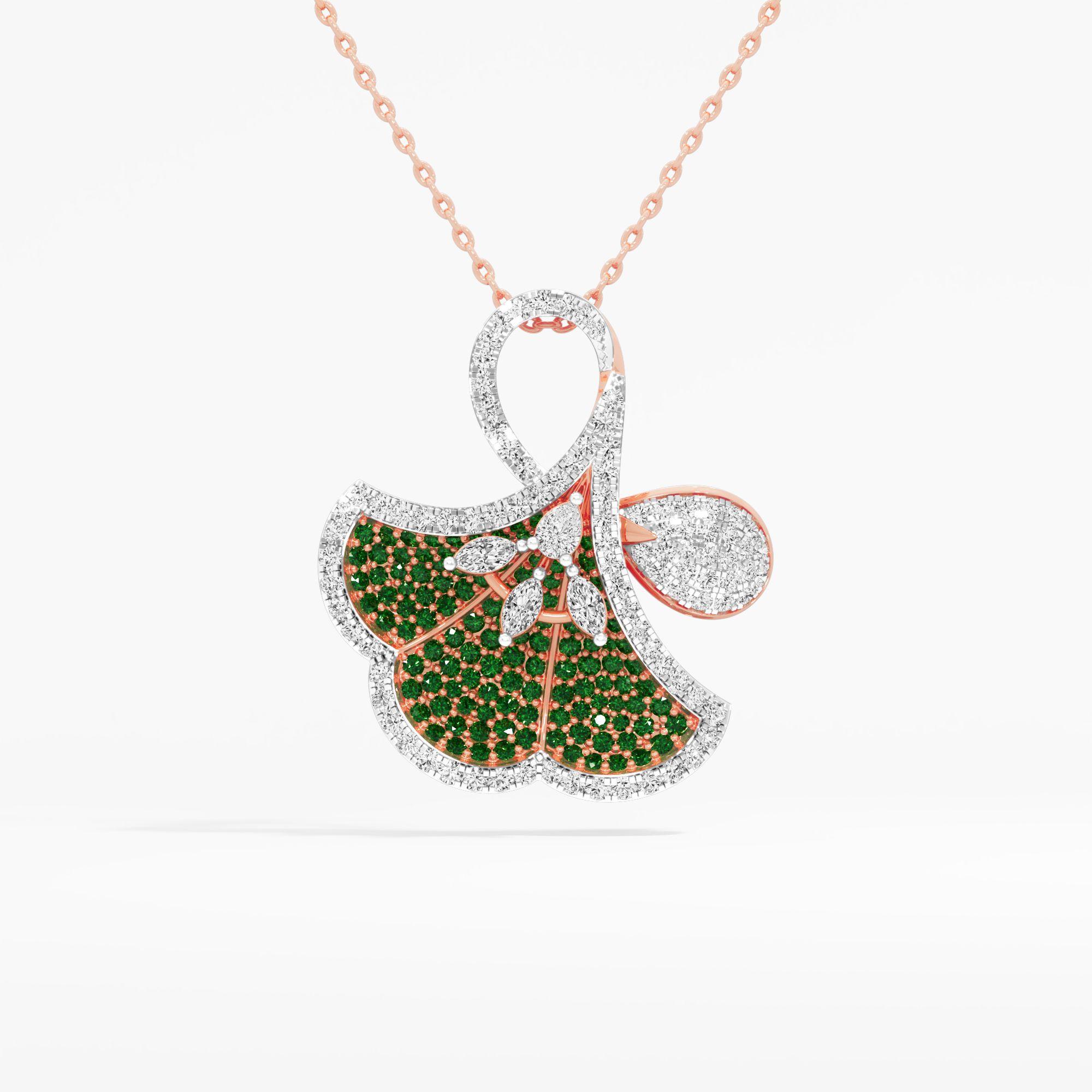 Ginkgo Bloom Diamond Pendant