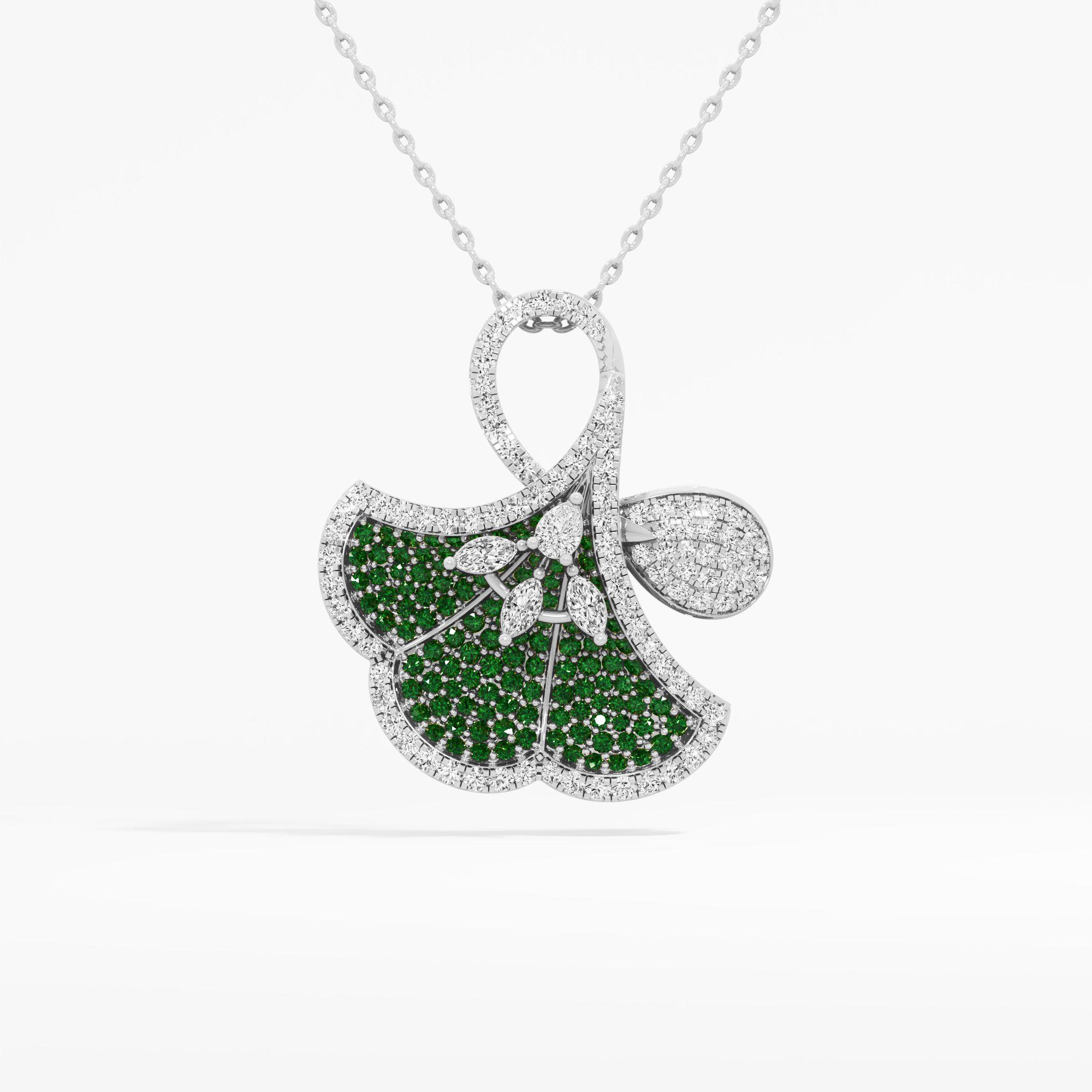 Ginkgo Bloom Diamond Pendant