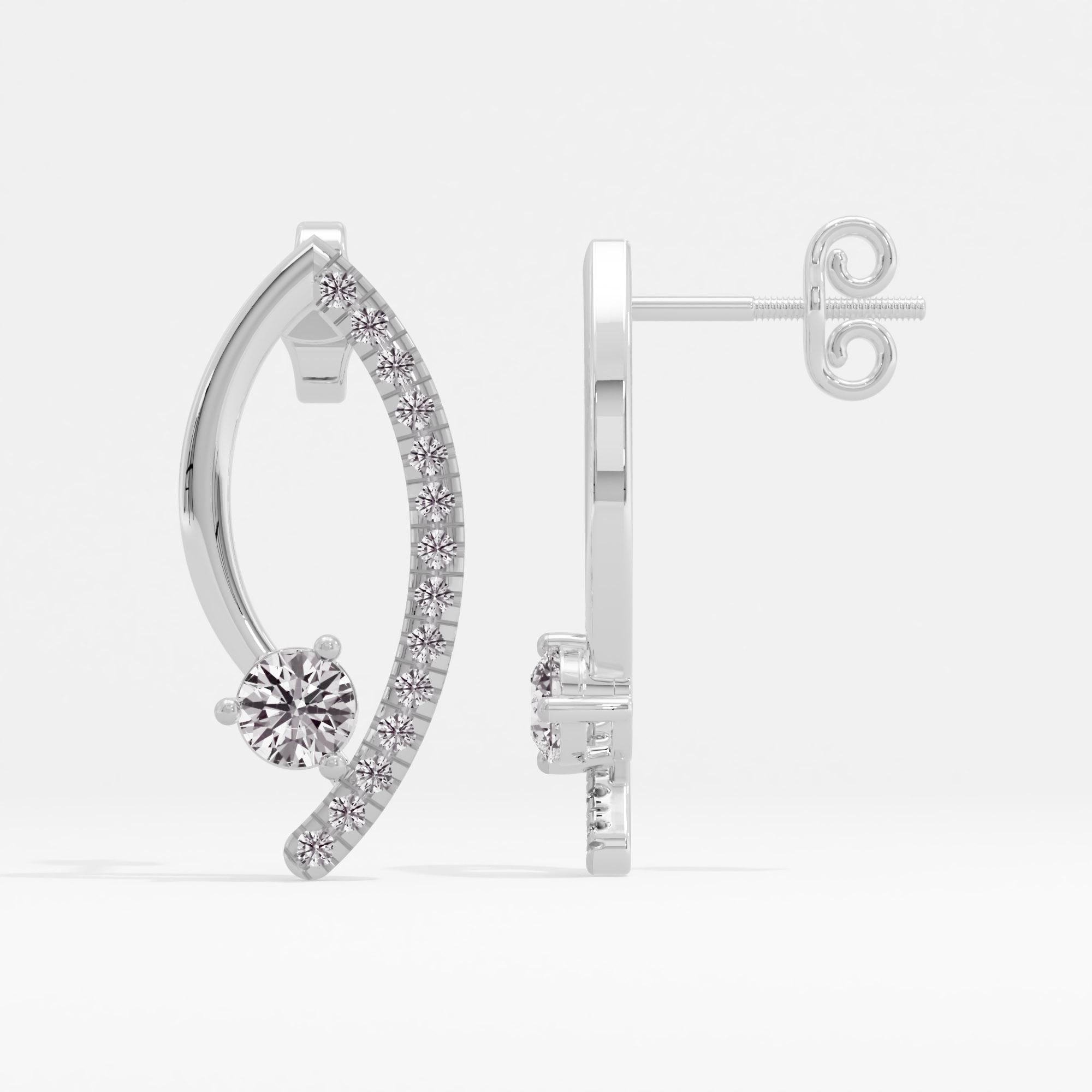 Convexa Solitaire Stud Earrings