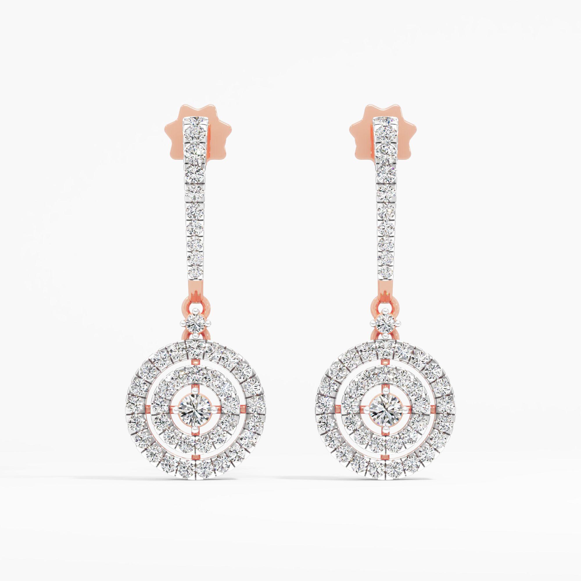 Chakravyuha Halo Circle Dangle Earrings