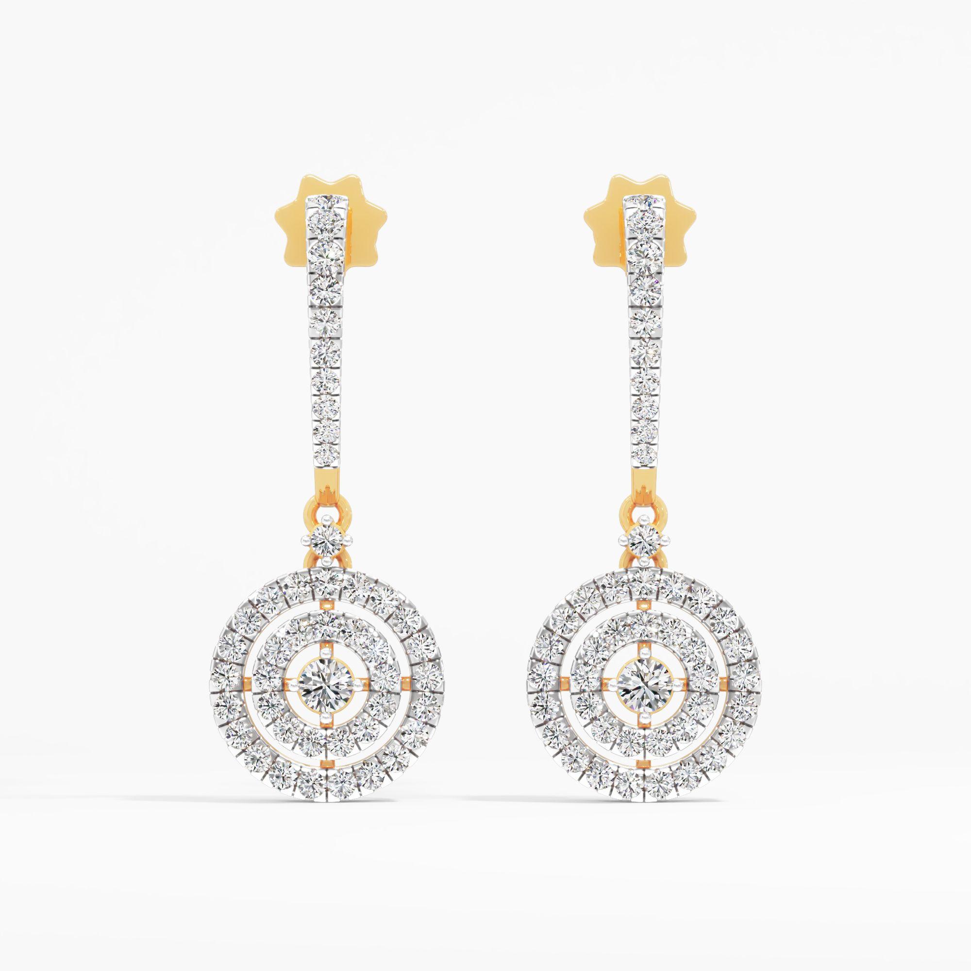 Chakravyuha Halo Circle Dangle Earrings