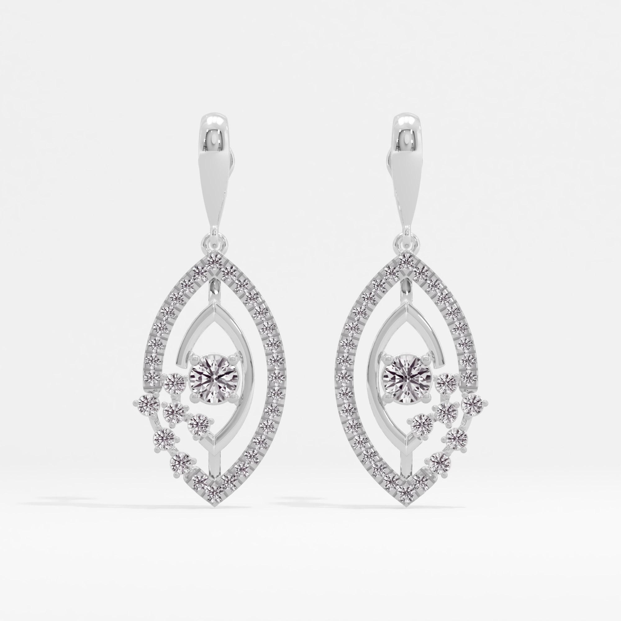 Splendid Scatter Solitaire Drop Earrings