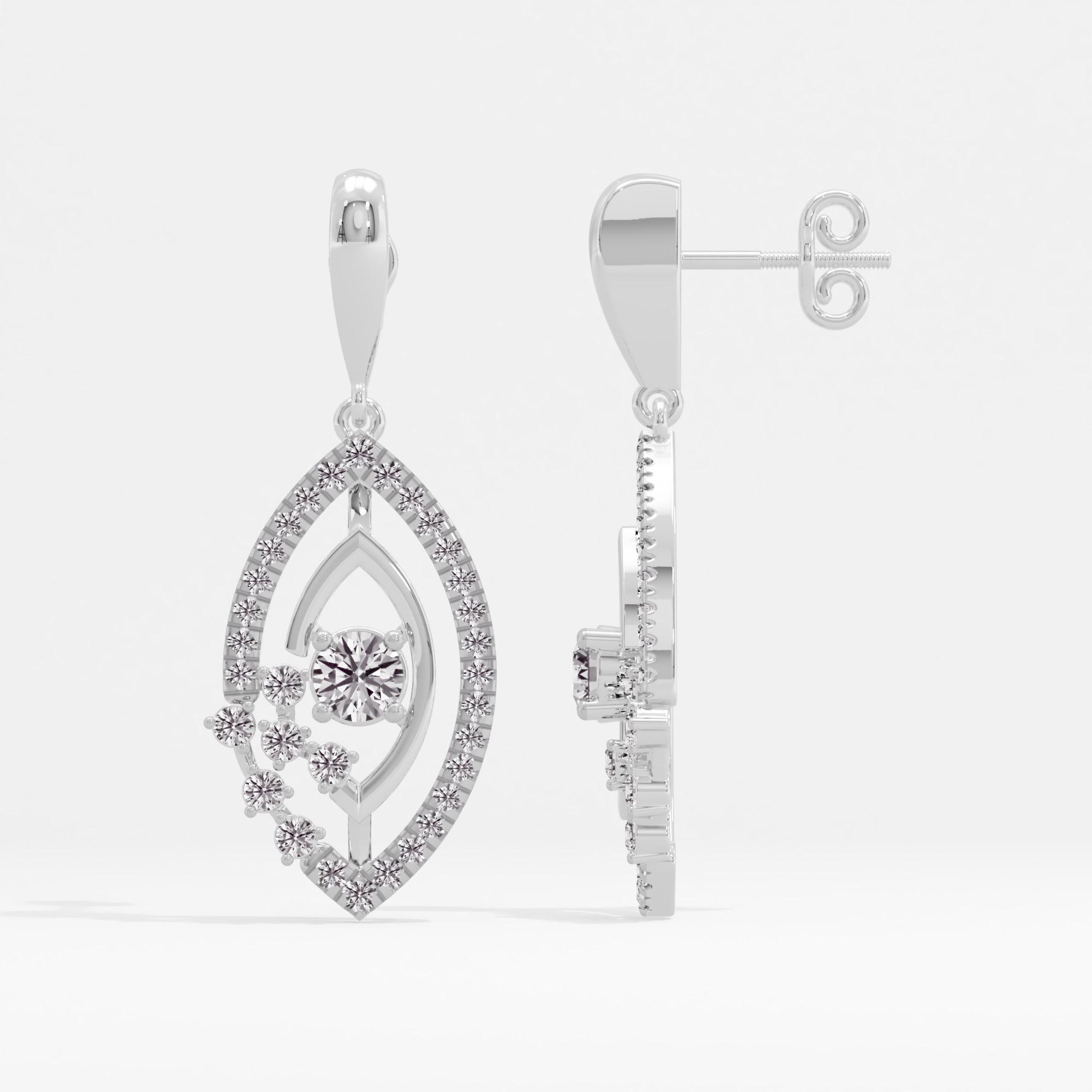 Splendid Scatter Solitaire Drop Earrings