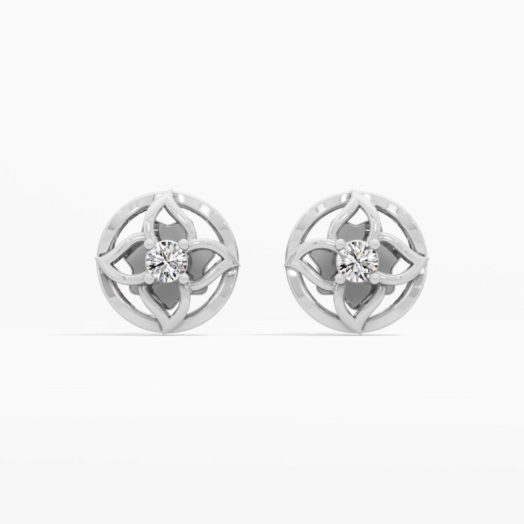 Zen Garden Solitaire Stud Earrings