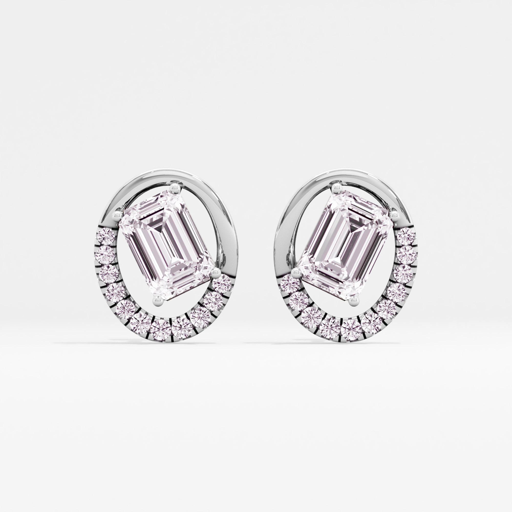 Ovaleria Solitaire Stud Earrings