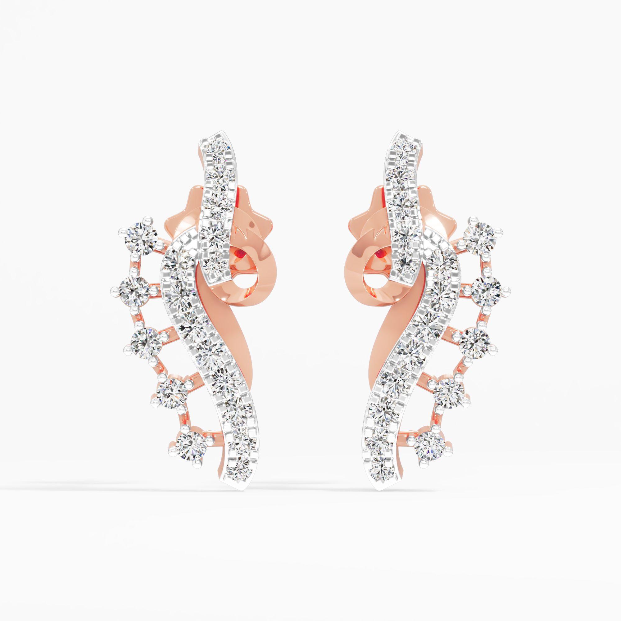 Curved Cascade Earrings