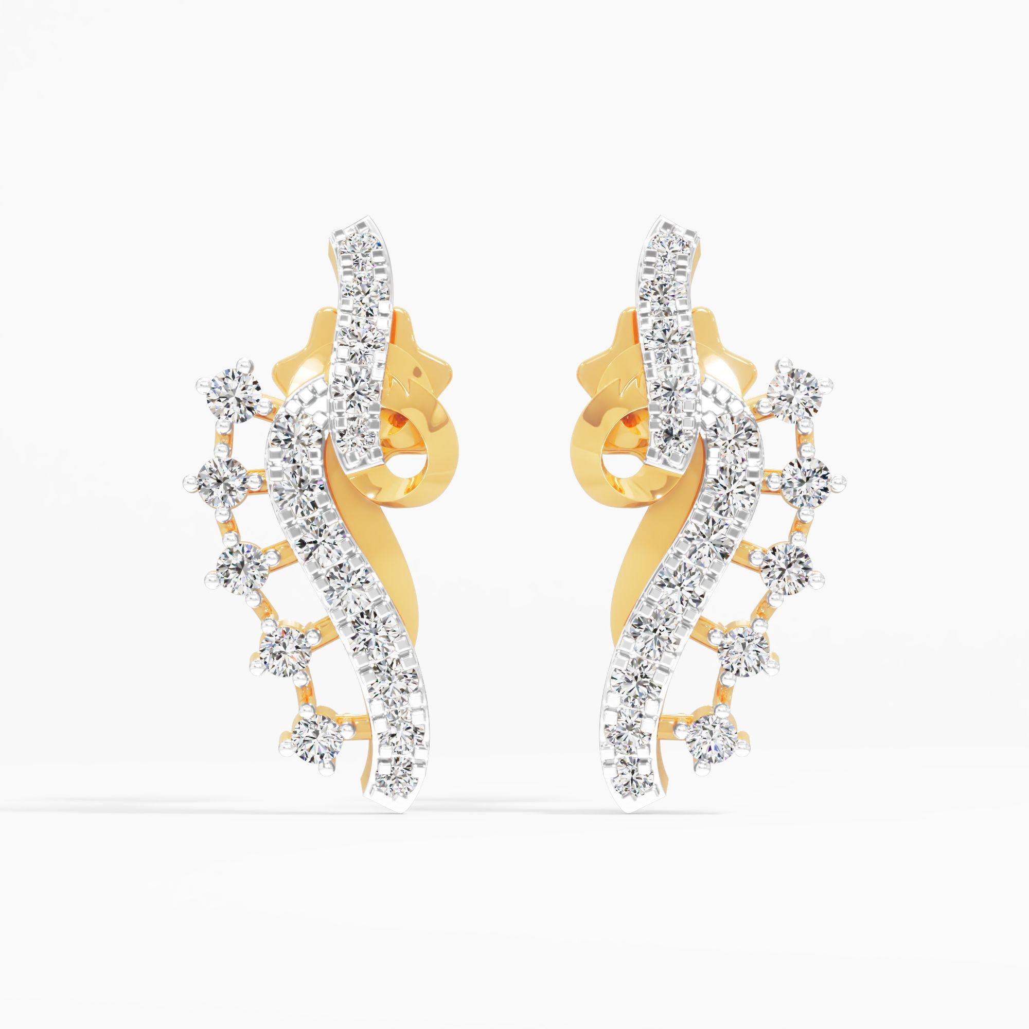 Curved Cascade Earrings