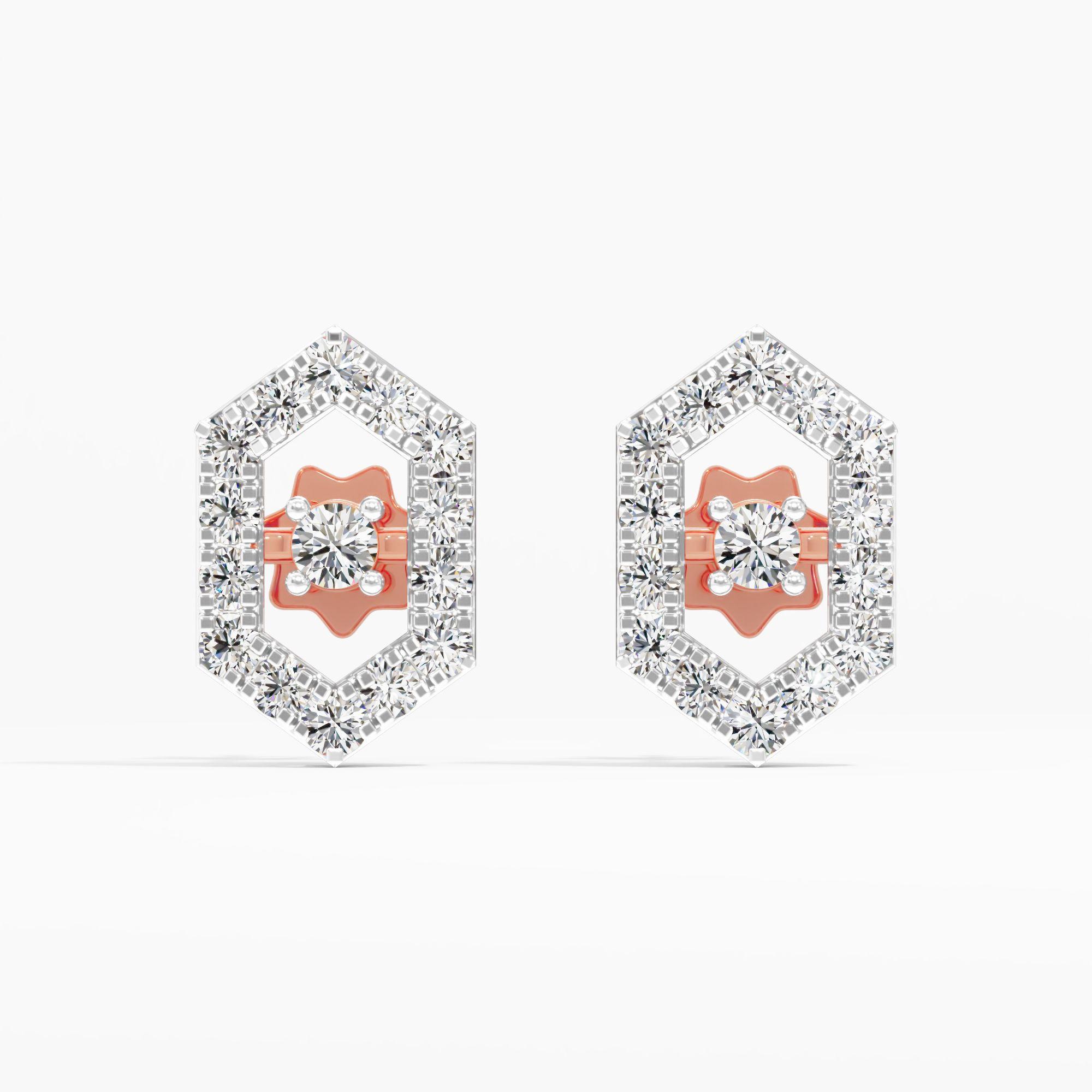Octagon Sparkle Studs