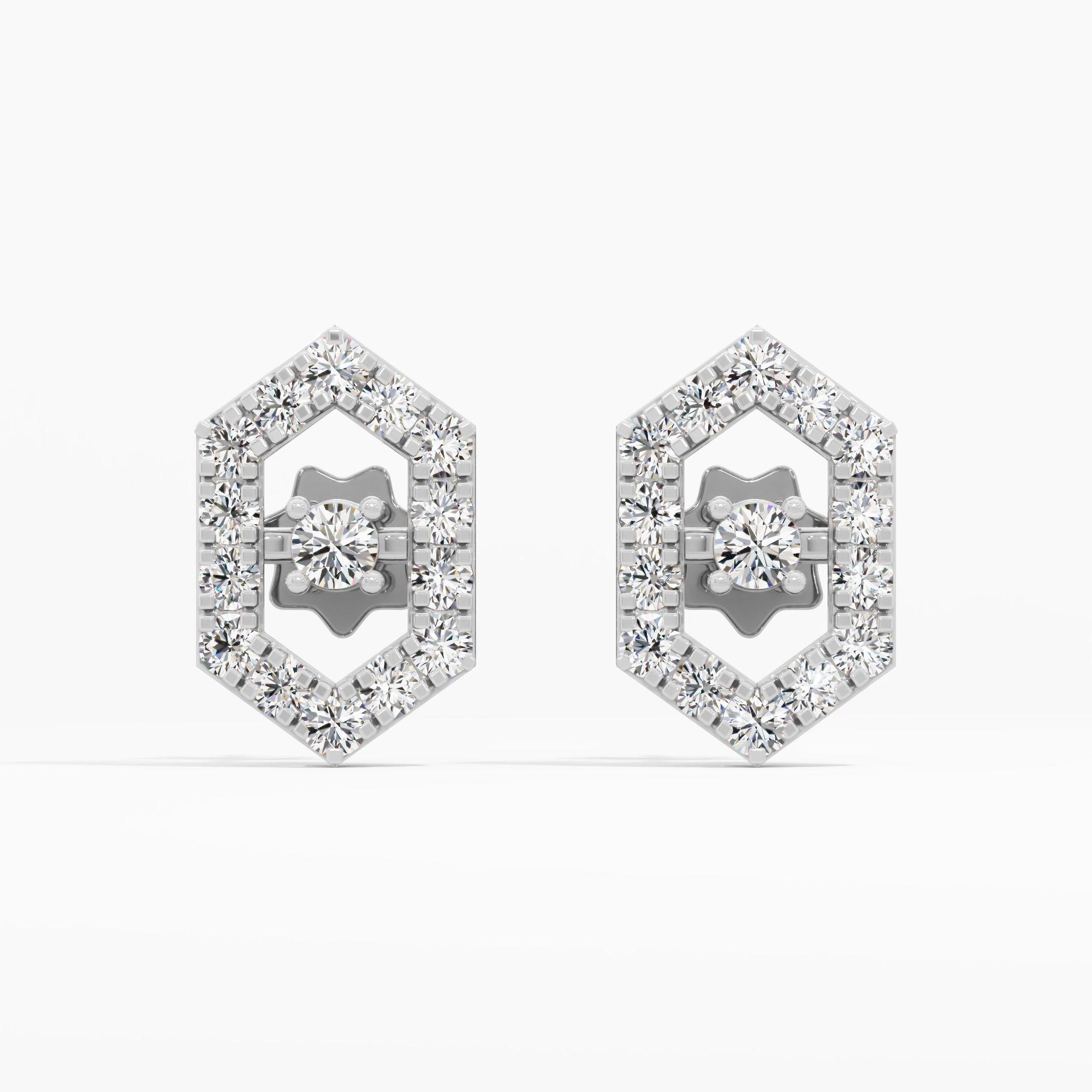 Octagon Sparkle Studs