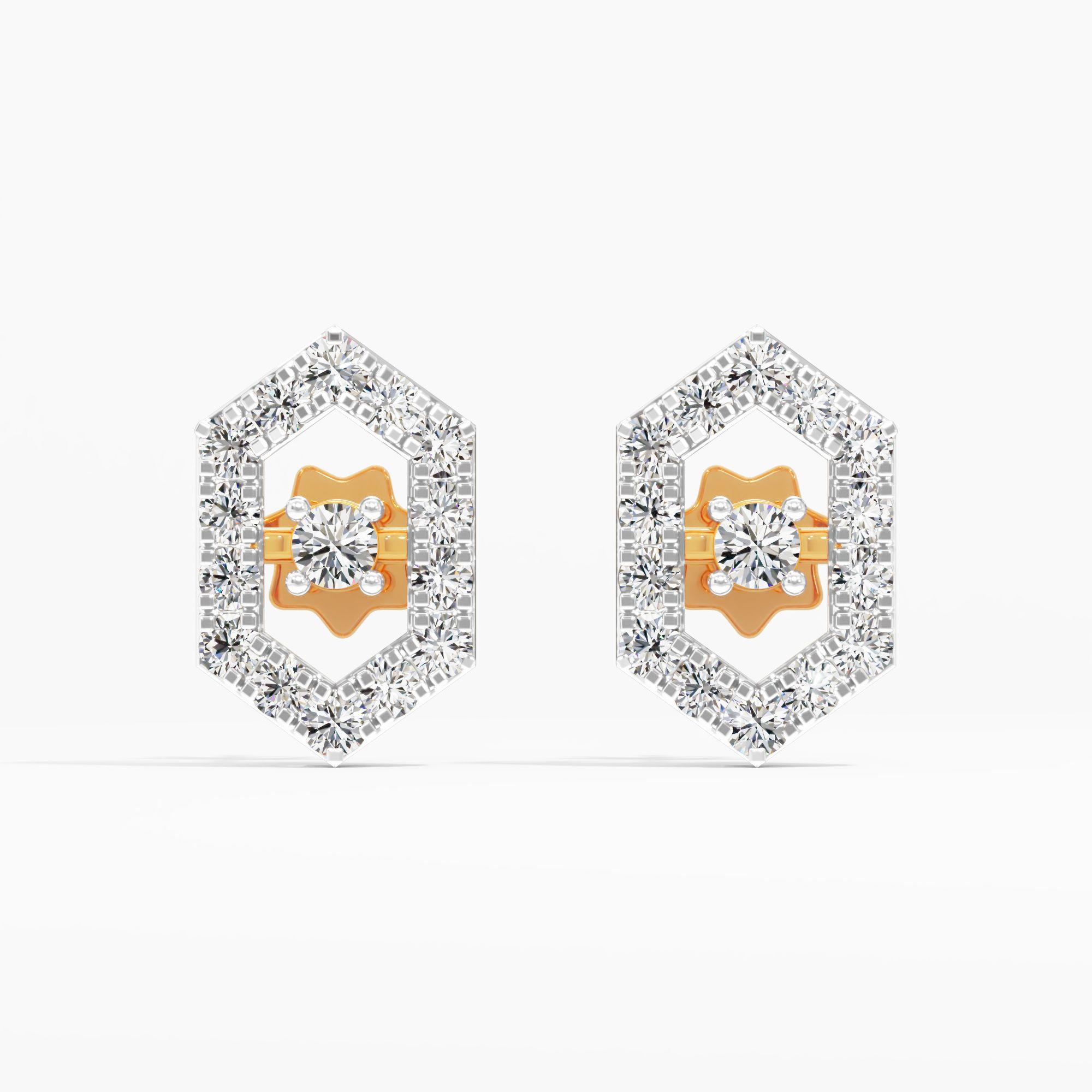 Octagon Sparkle Studs