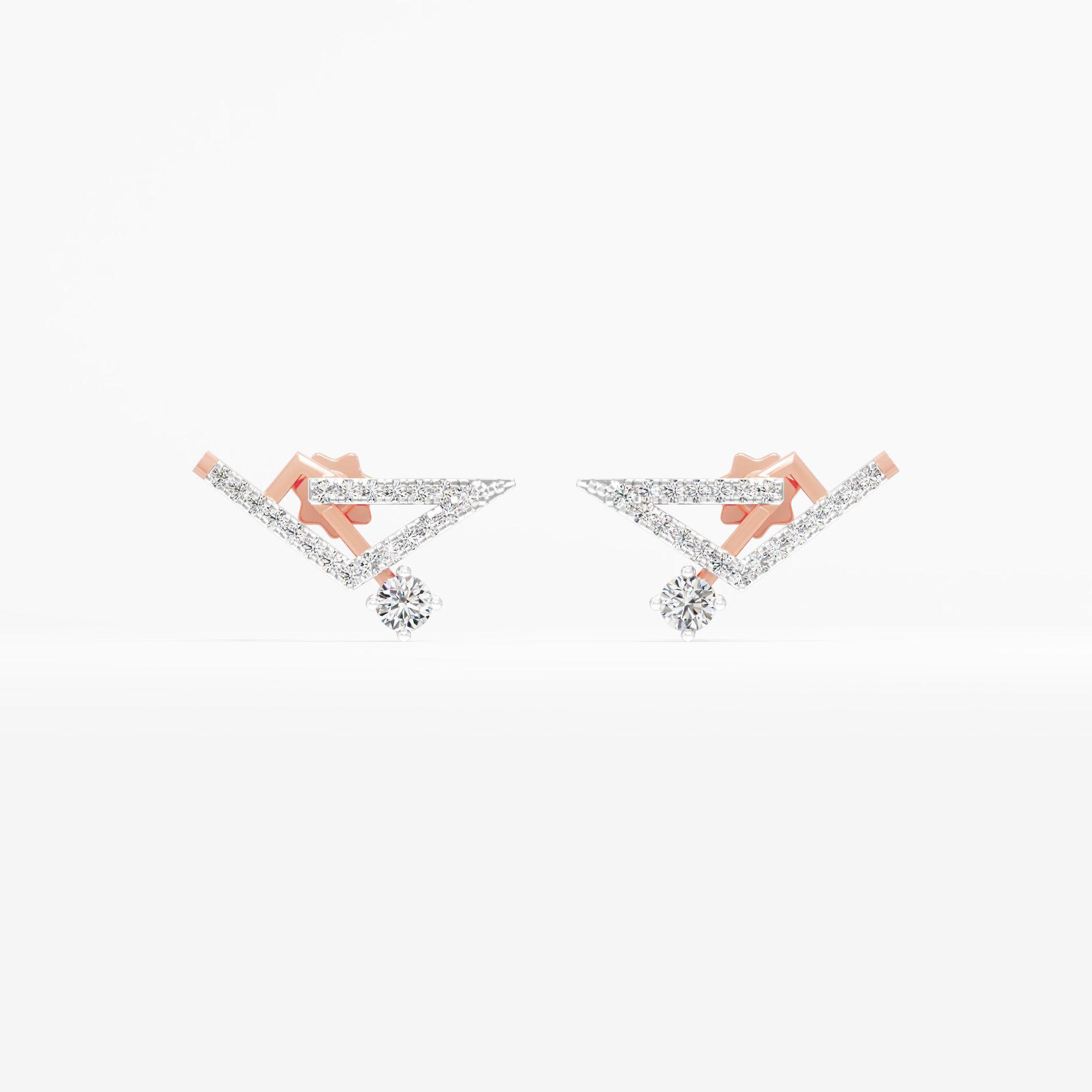 Asymmetric V Charm Studs