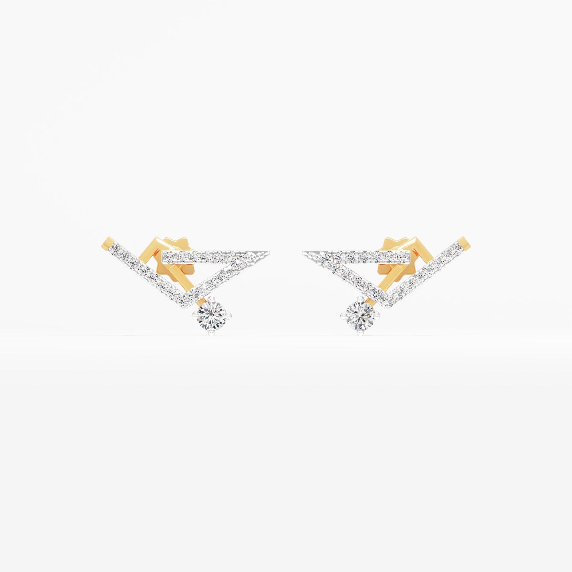 Asymmetric V Charm Studs