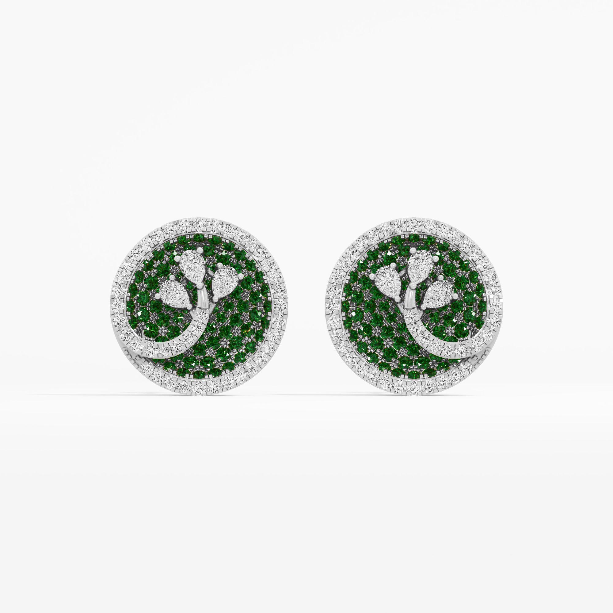 Glowing Vine Stud Earrings
