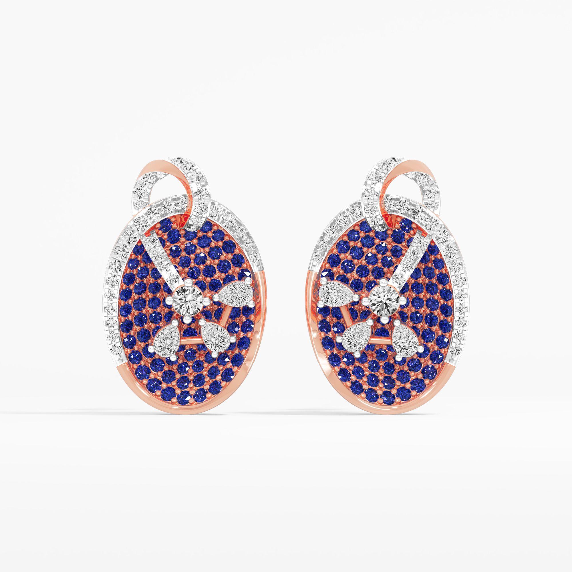 Indigo Whisper Stud Earrings