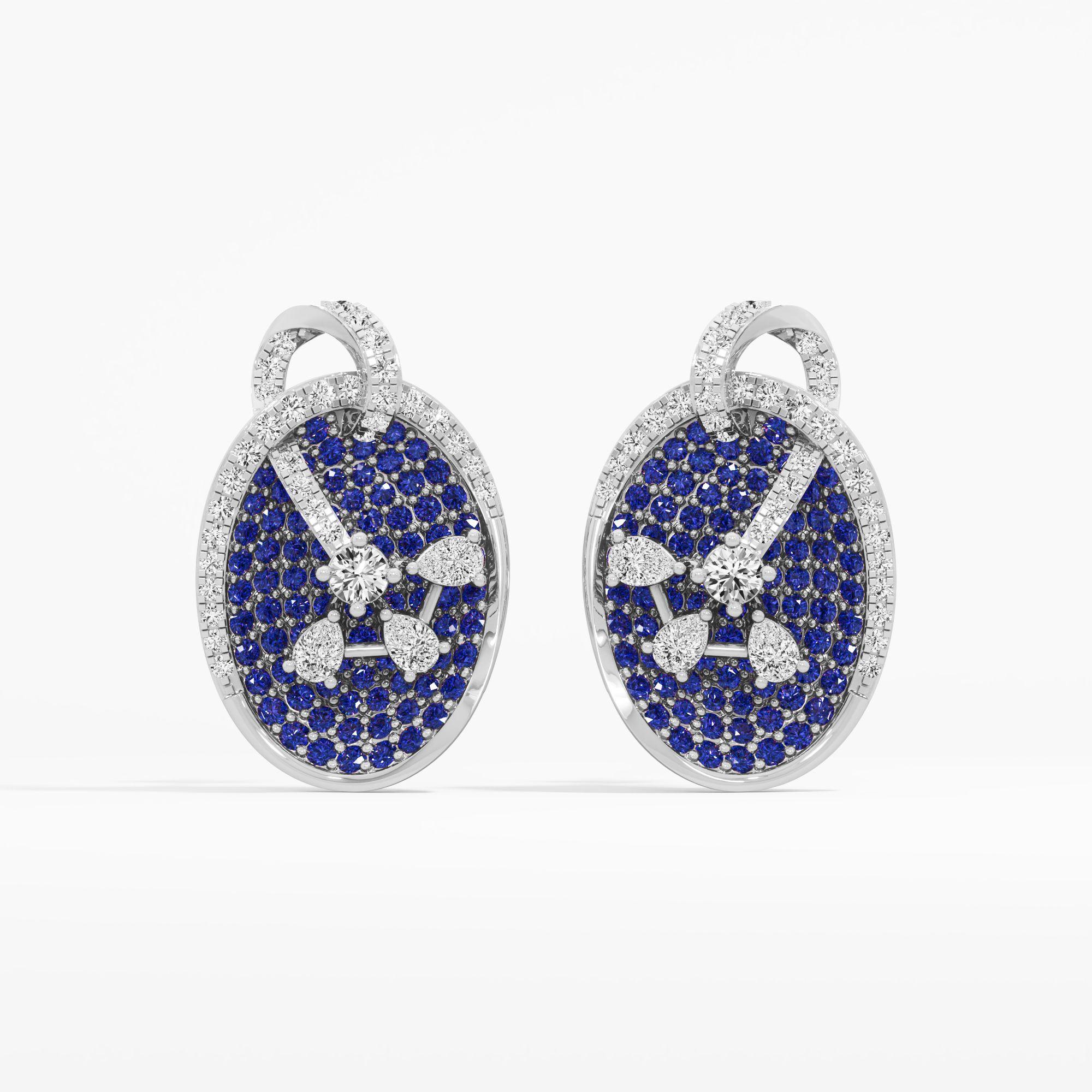 Indigo Whisper Stud Earrings