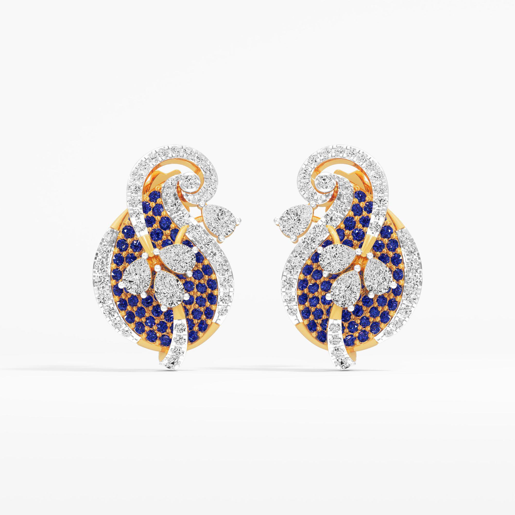 Twilight Gale Teardrop Stud Earrings
