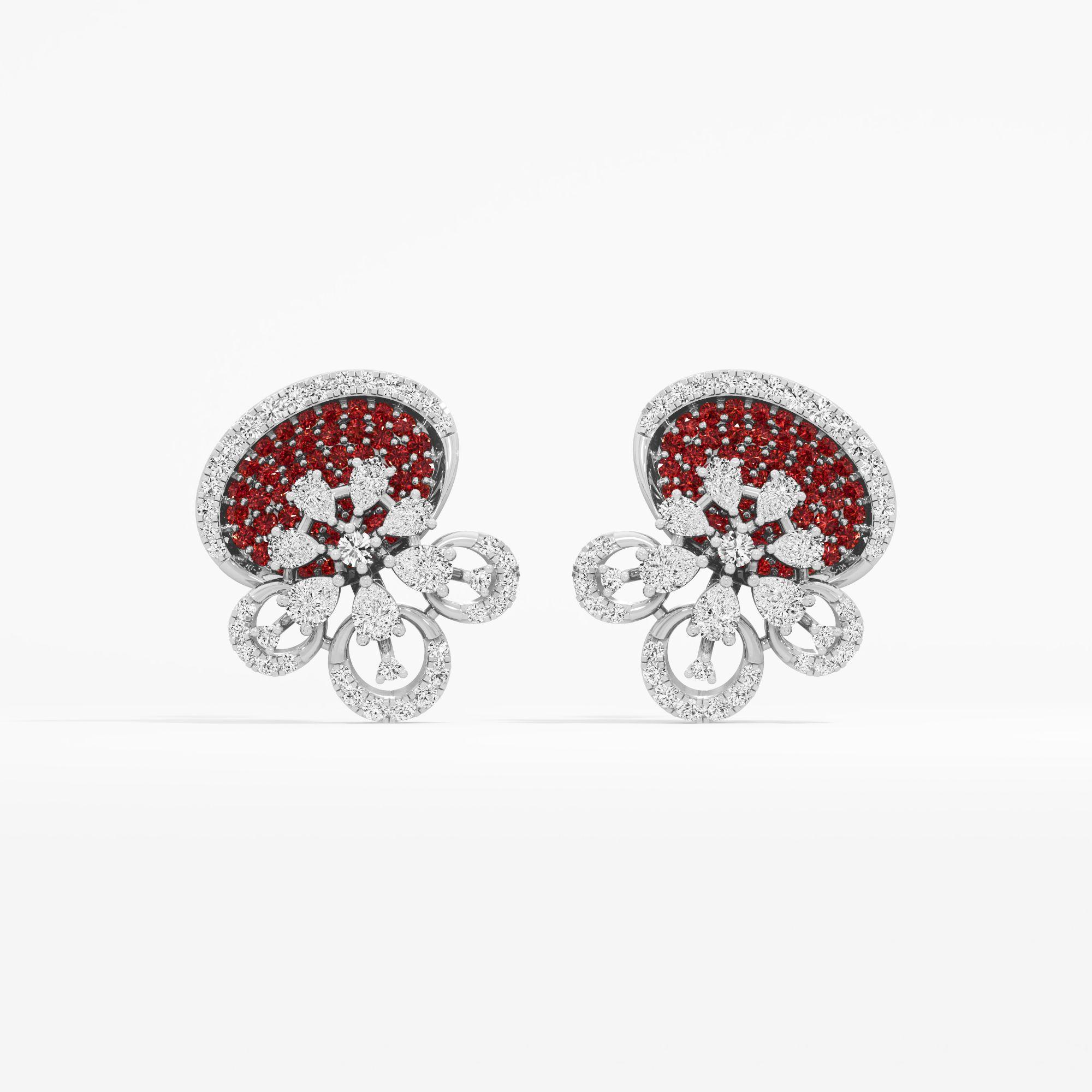 Fuchsia Dazzle Stud Earrings