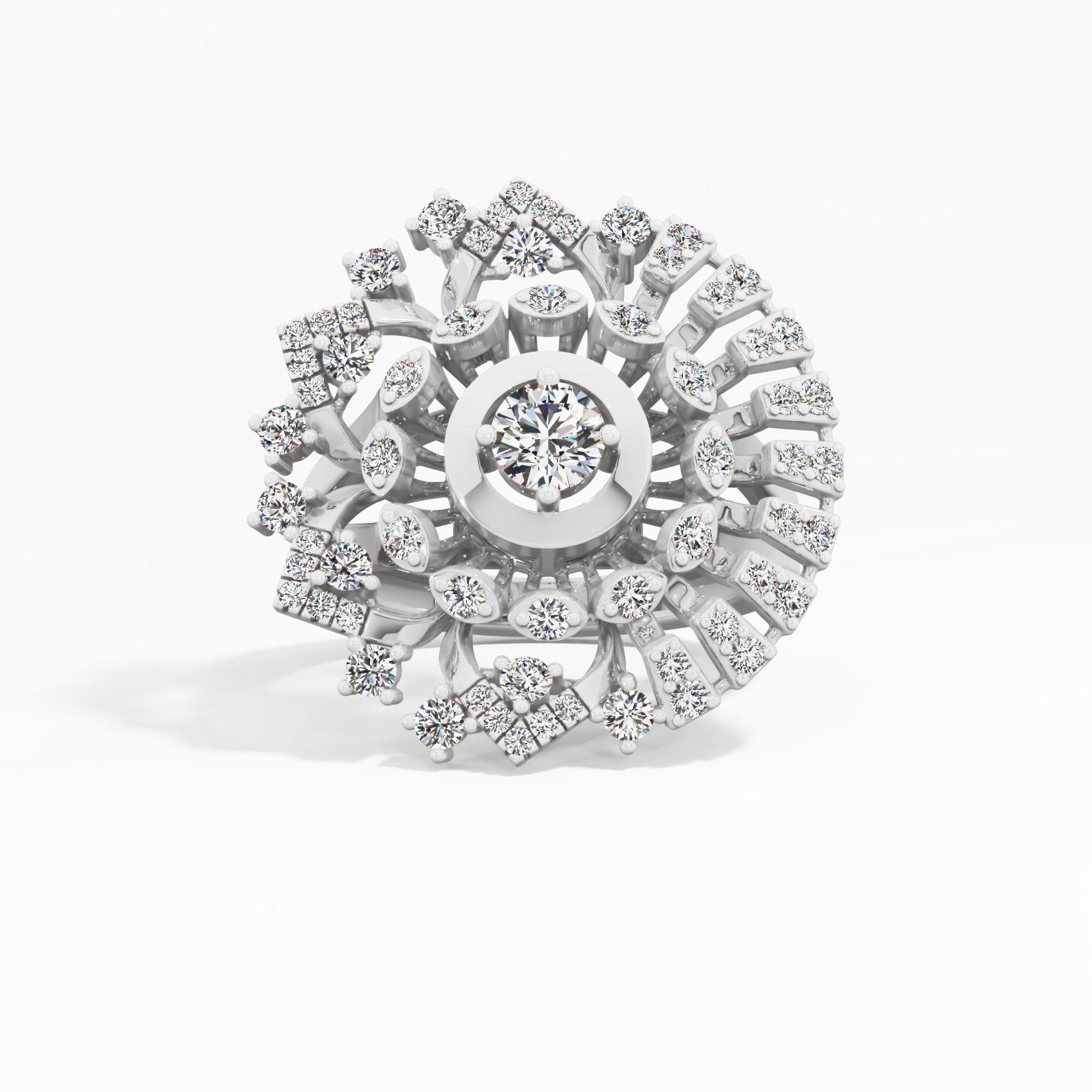Starburst Cluster Cocktail Ring