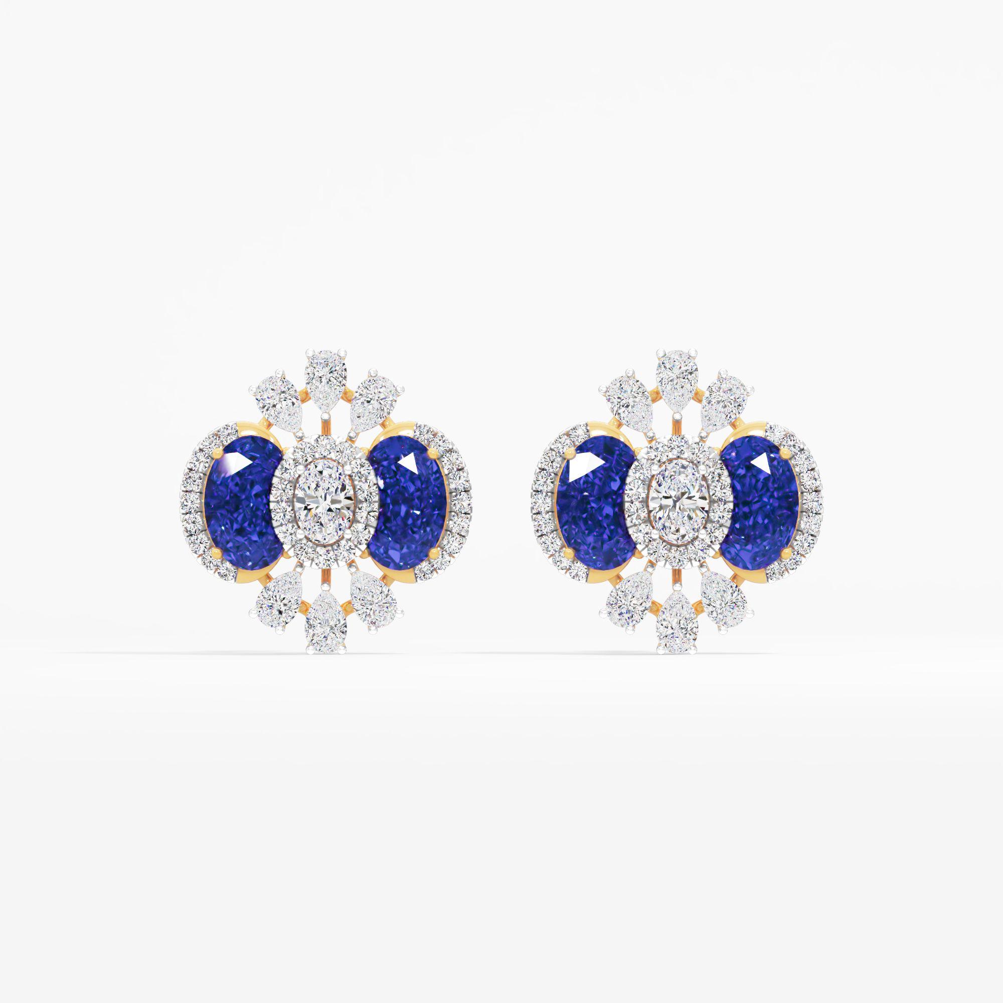 Imperial Sapphire Stud Earrings