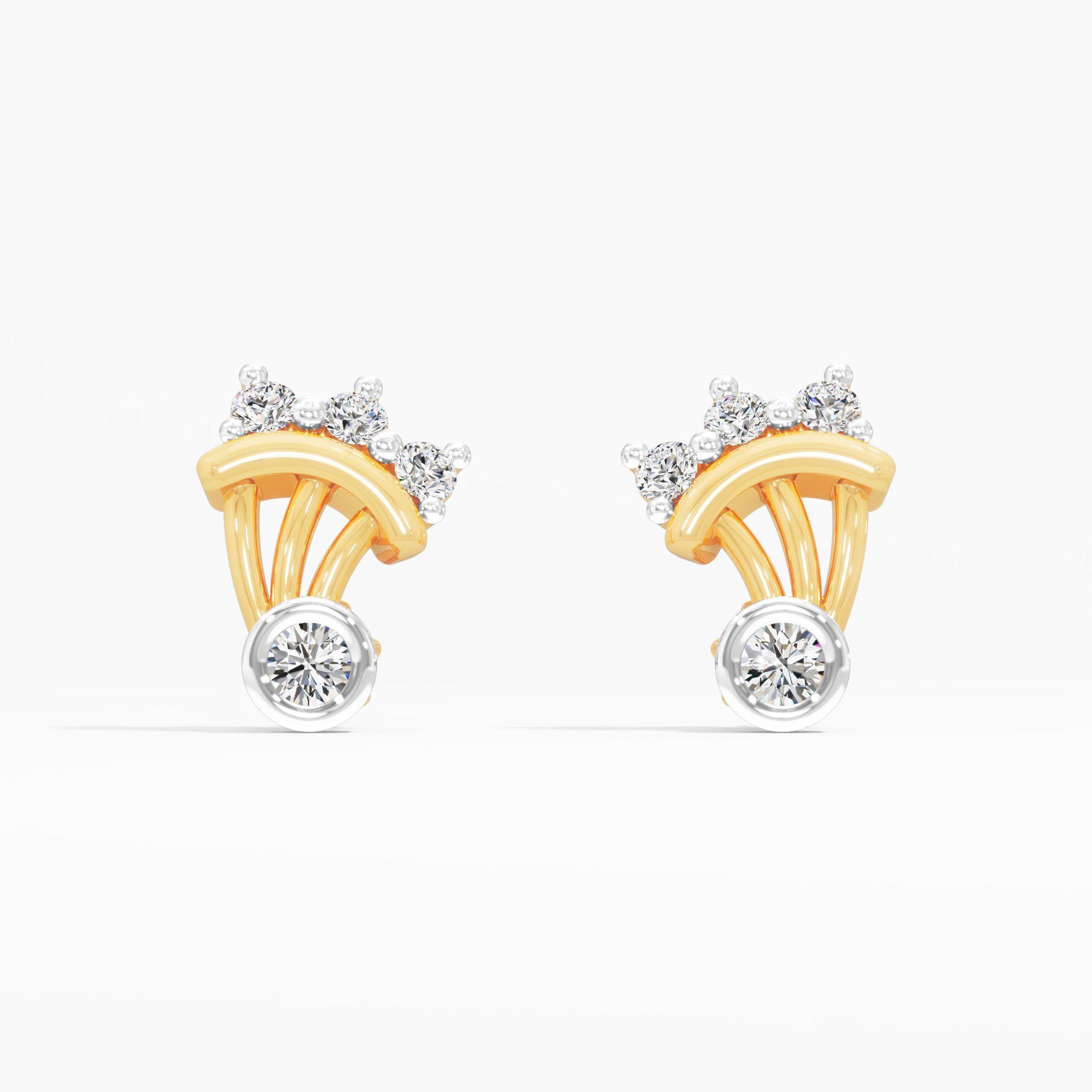 Tiara Charm Stud Earrings