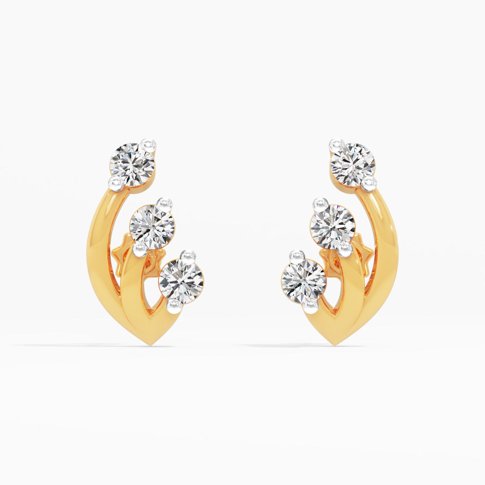 Ascending Trio Cluster Earrings