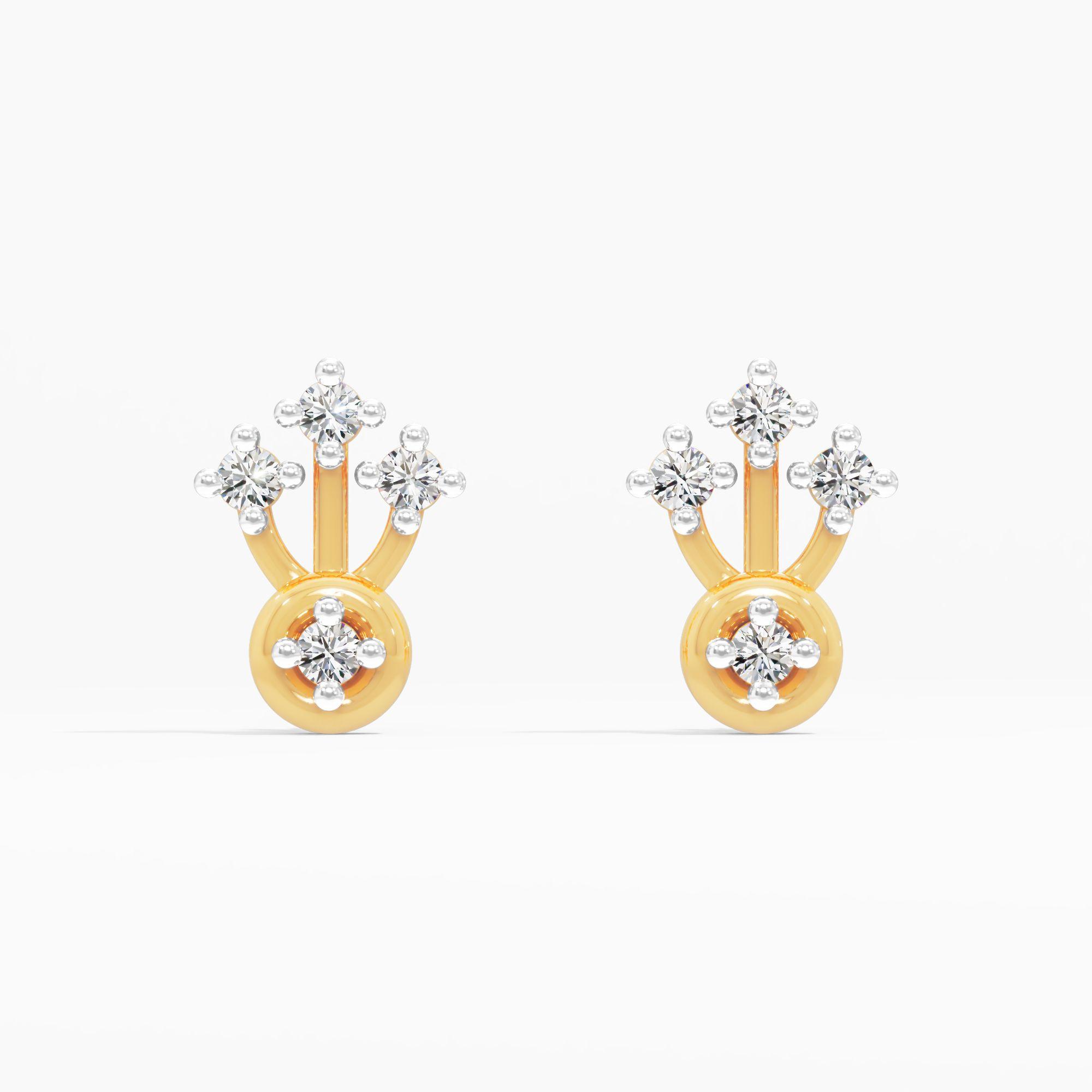 Royal Scepter Diamond Earrings