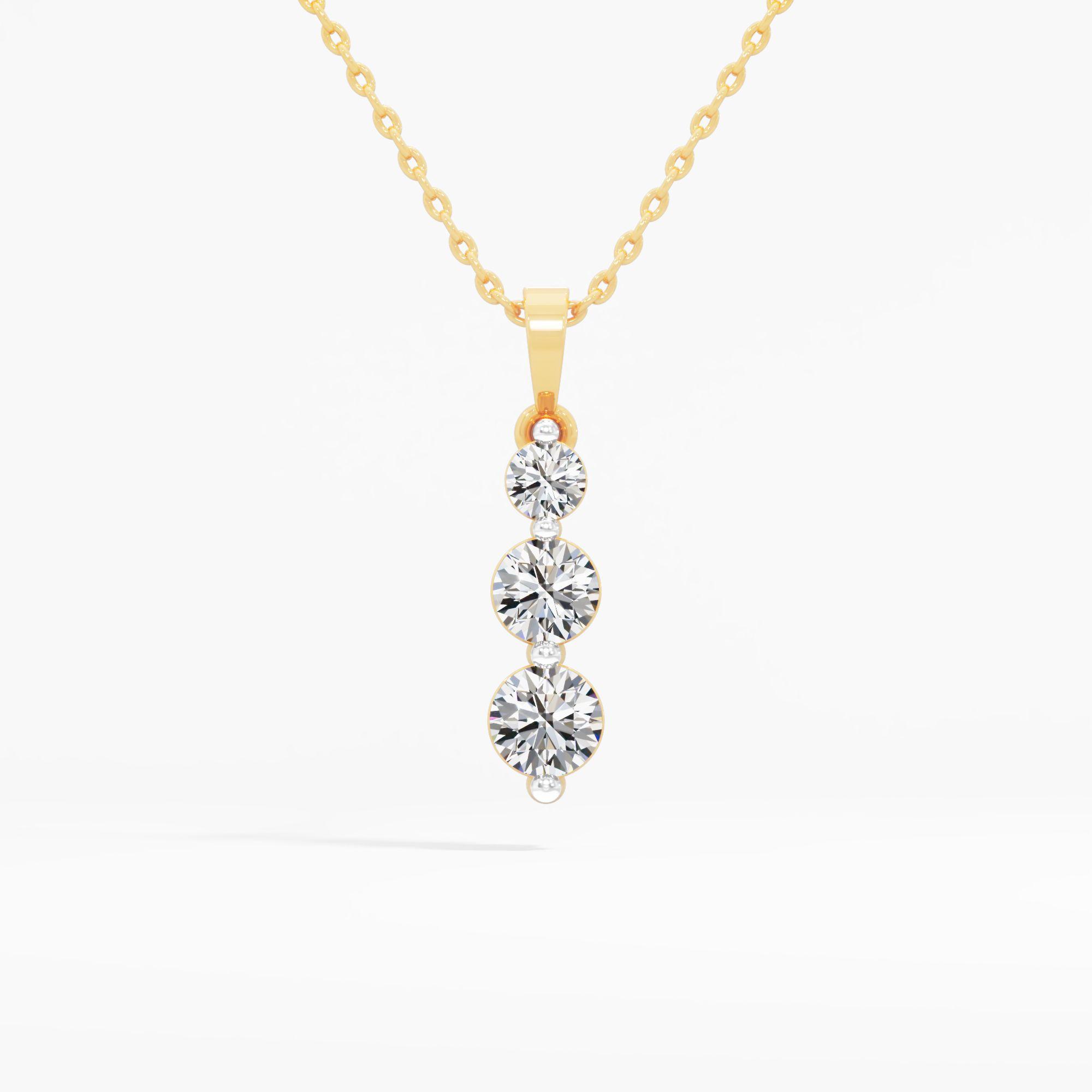 Trilight Symphony Diamond Pendant