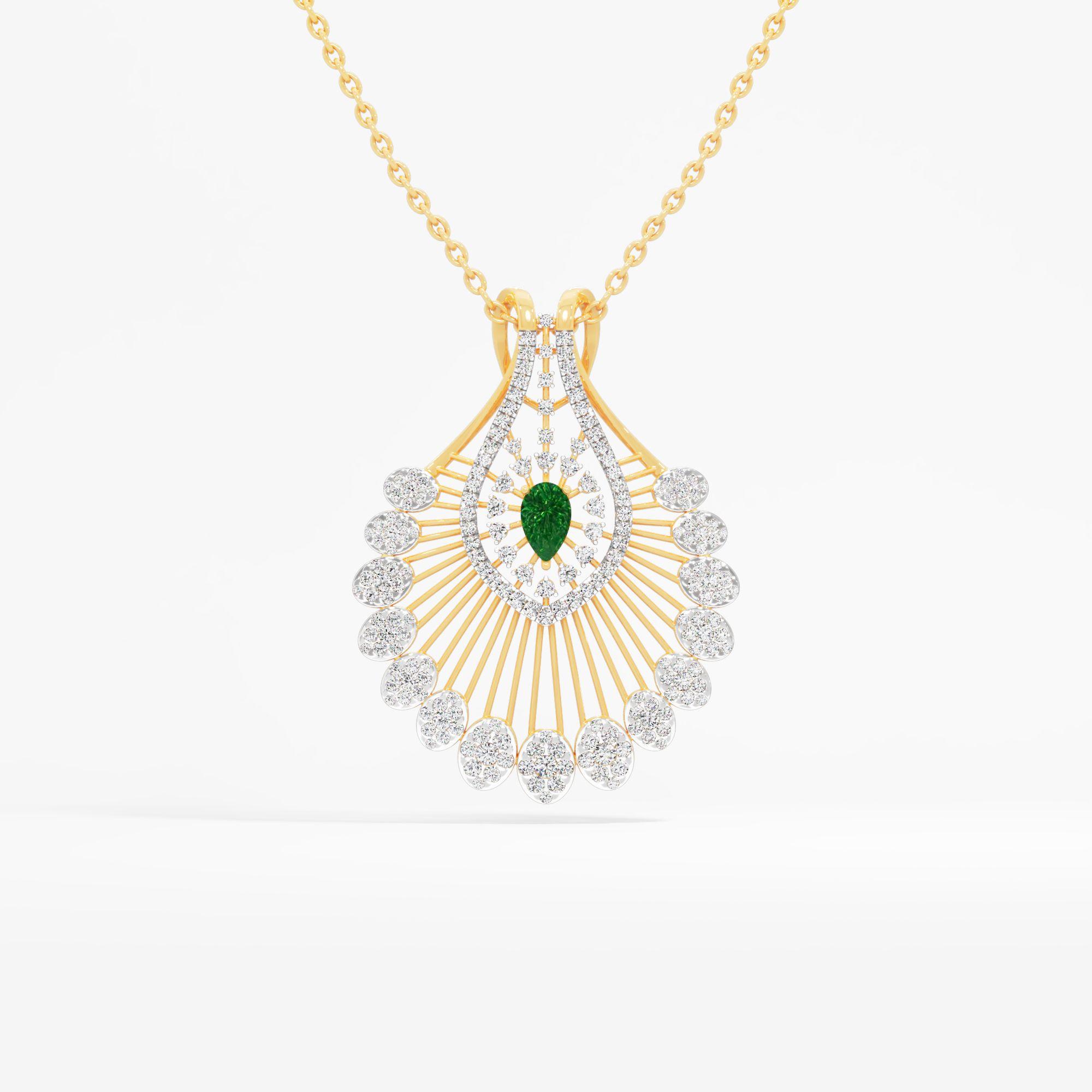 Emerald Dreamscape Diamond Pendant