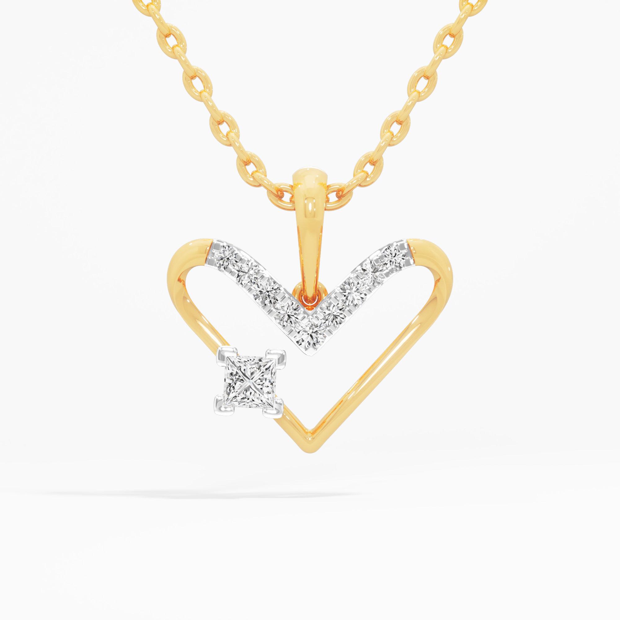 Sparkling Embrace Charms Pendants | Pendant Only (Chain Sold Separately) in 9KT Yellow Gold (Diamond Quality: FG-VVS VS)
