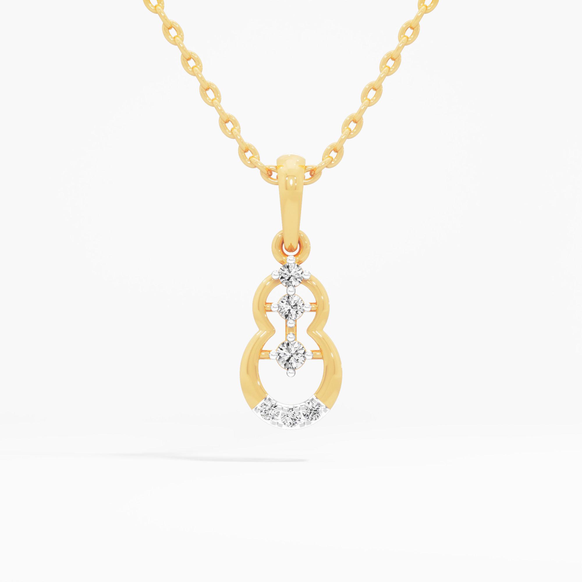 Cosmic Loop Charms Pendants | Pendant Only in 9KT Yellow Gold (Diamond Quality: EF-VVS VS)