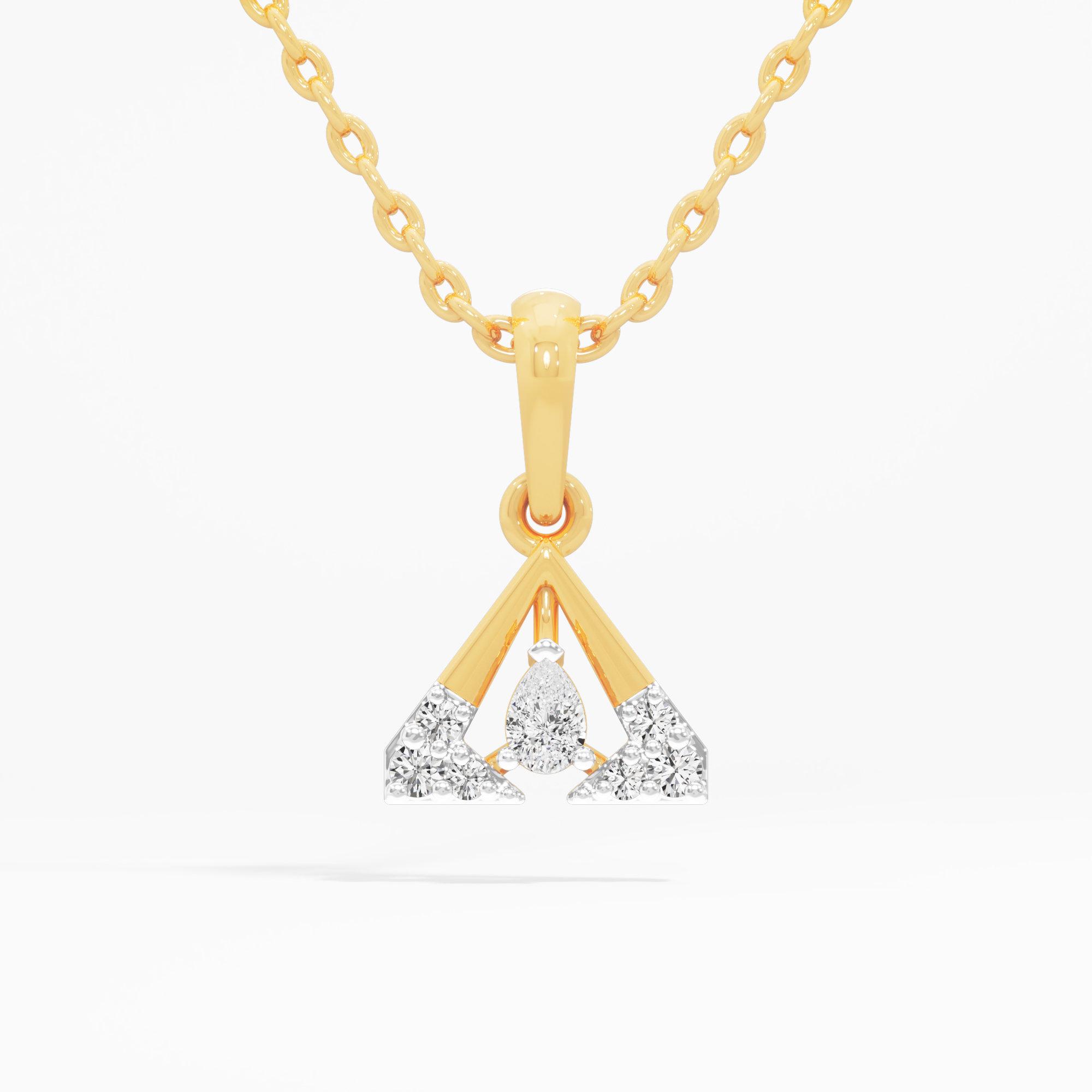 Summit Shimmer Diamond Pendant | Chain Available Separately in 9KT Yellow Gold (Diamond Quality: FG-VVS VS)