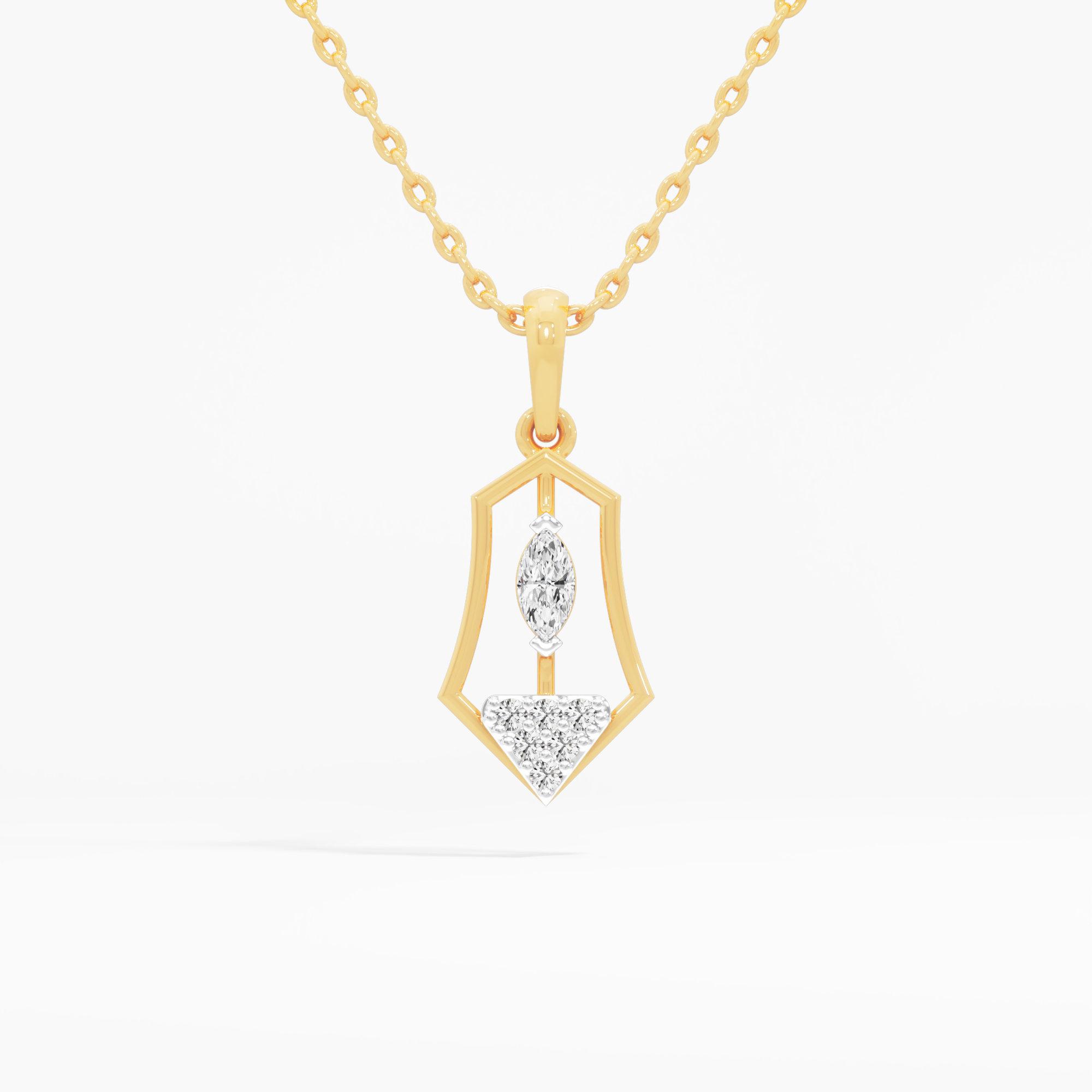 Sapphire Emblem Charms Pendants | Individual Pendant in 9KT Yellow Gold (Diamond Quality: FG-VVS VS)