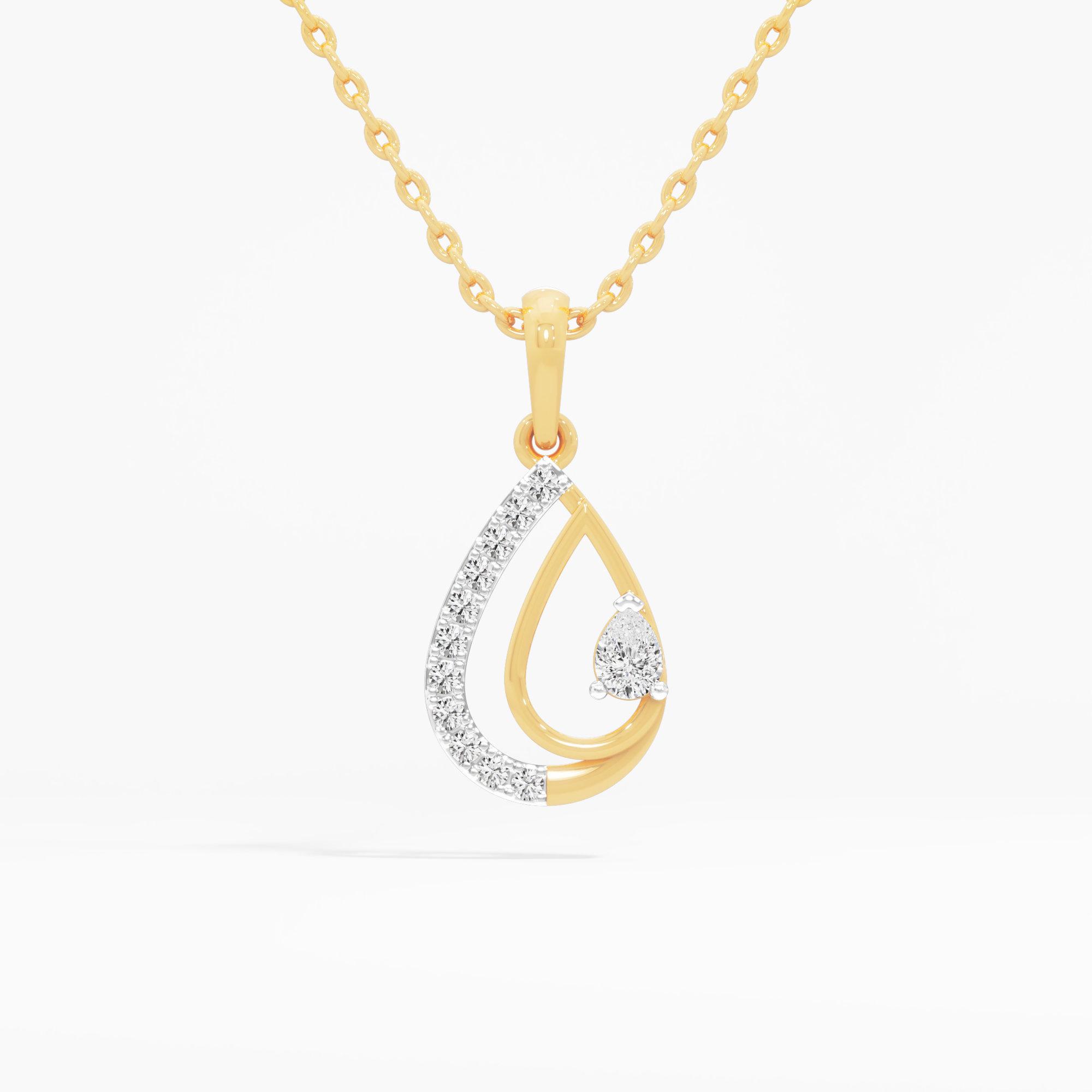 Deep Serenity Diamond Pendant | Chain Available Separately in 9KT Yellow Gold (Diamond Quality: FG-VVS VS)