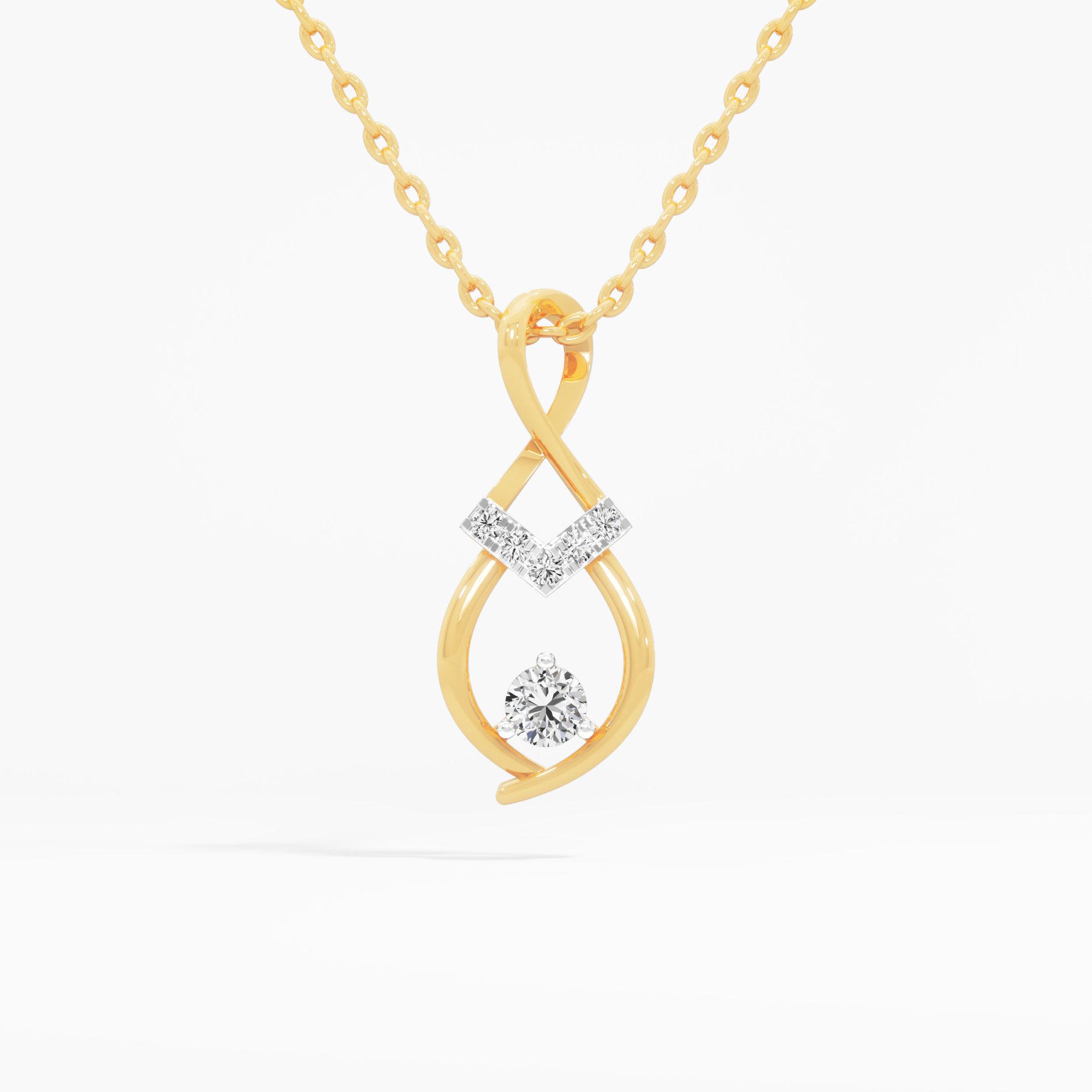 Eternal Glimmer Charms Pendants | Pendant Only in 9KT Yellow Gold (Diamond Quality: EF-VVS VS)