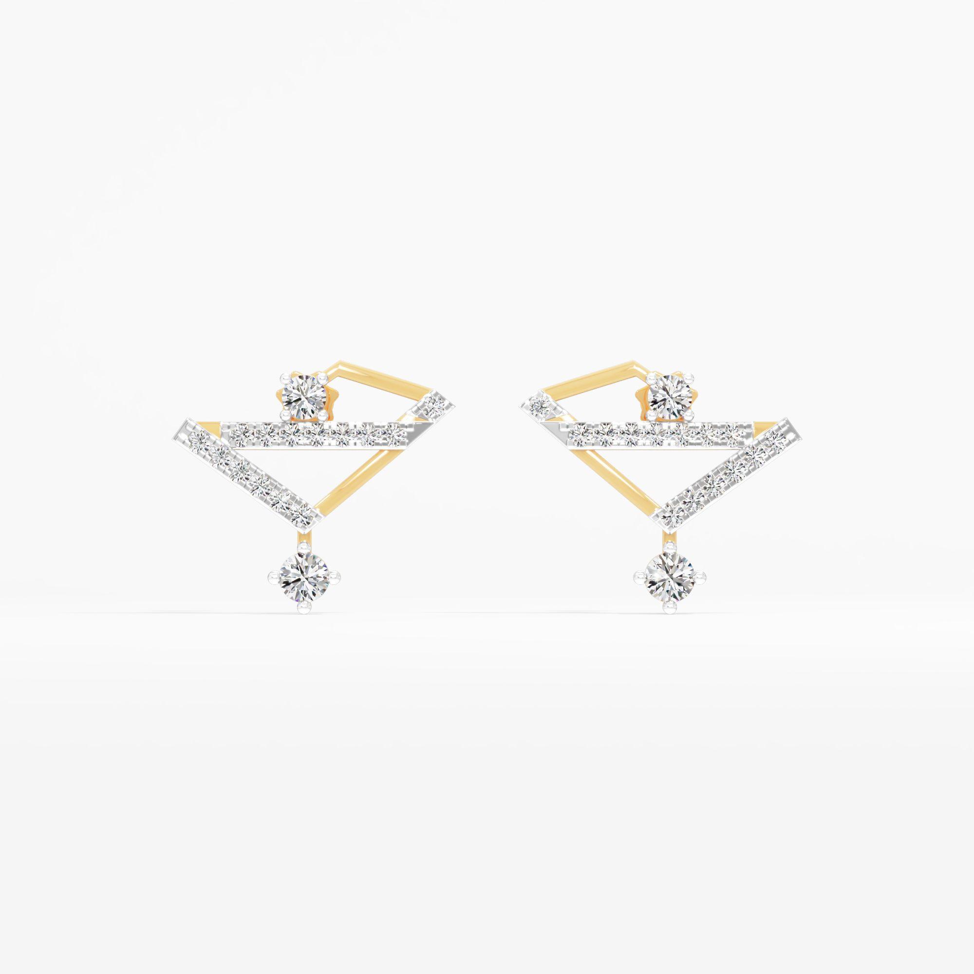 Apex Trillion Drop Earrings